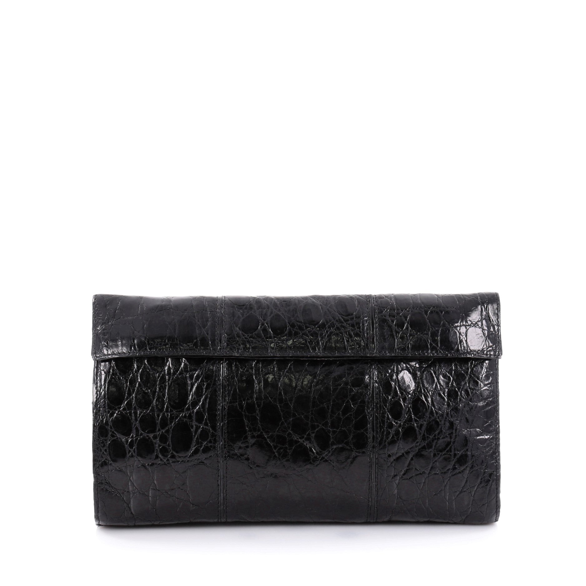 Flap Clutch Crocodile Small