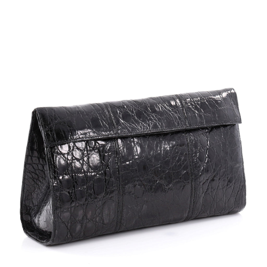 Flap Clutch Crocodile Small