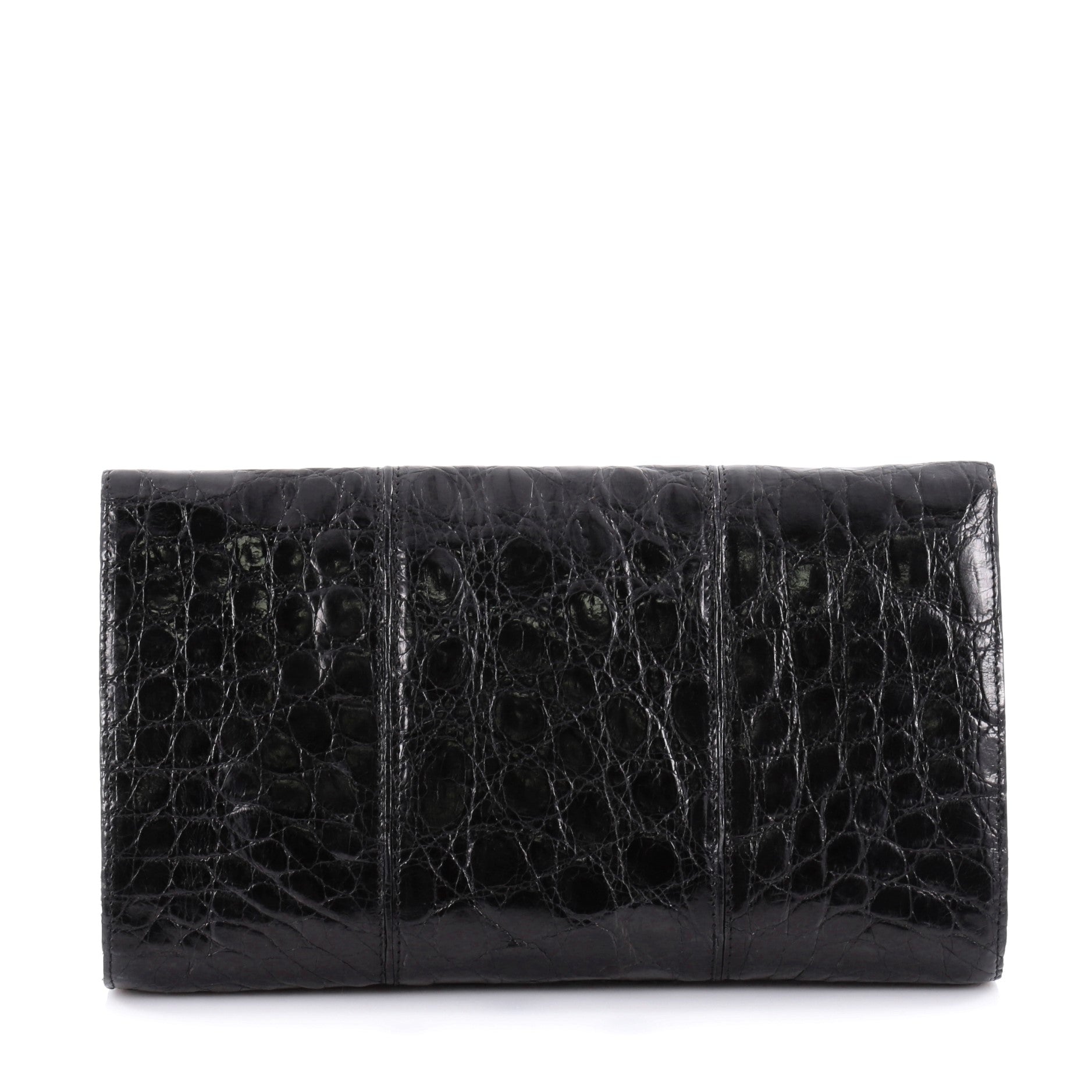 Flap Clutch Crocodile Small