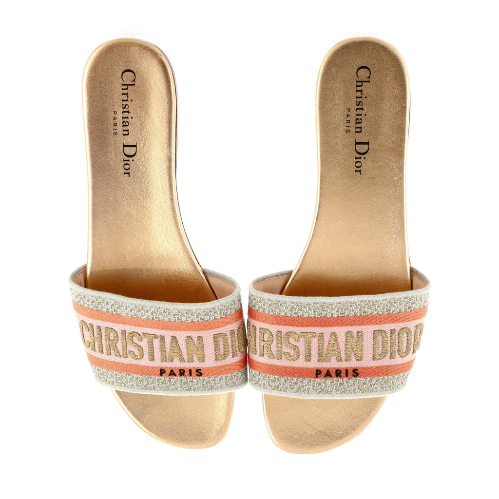 Women's Dway Flat Sandals Embroidered Canvas
