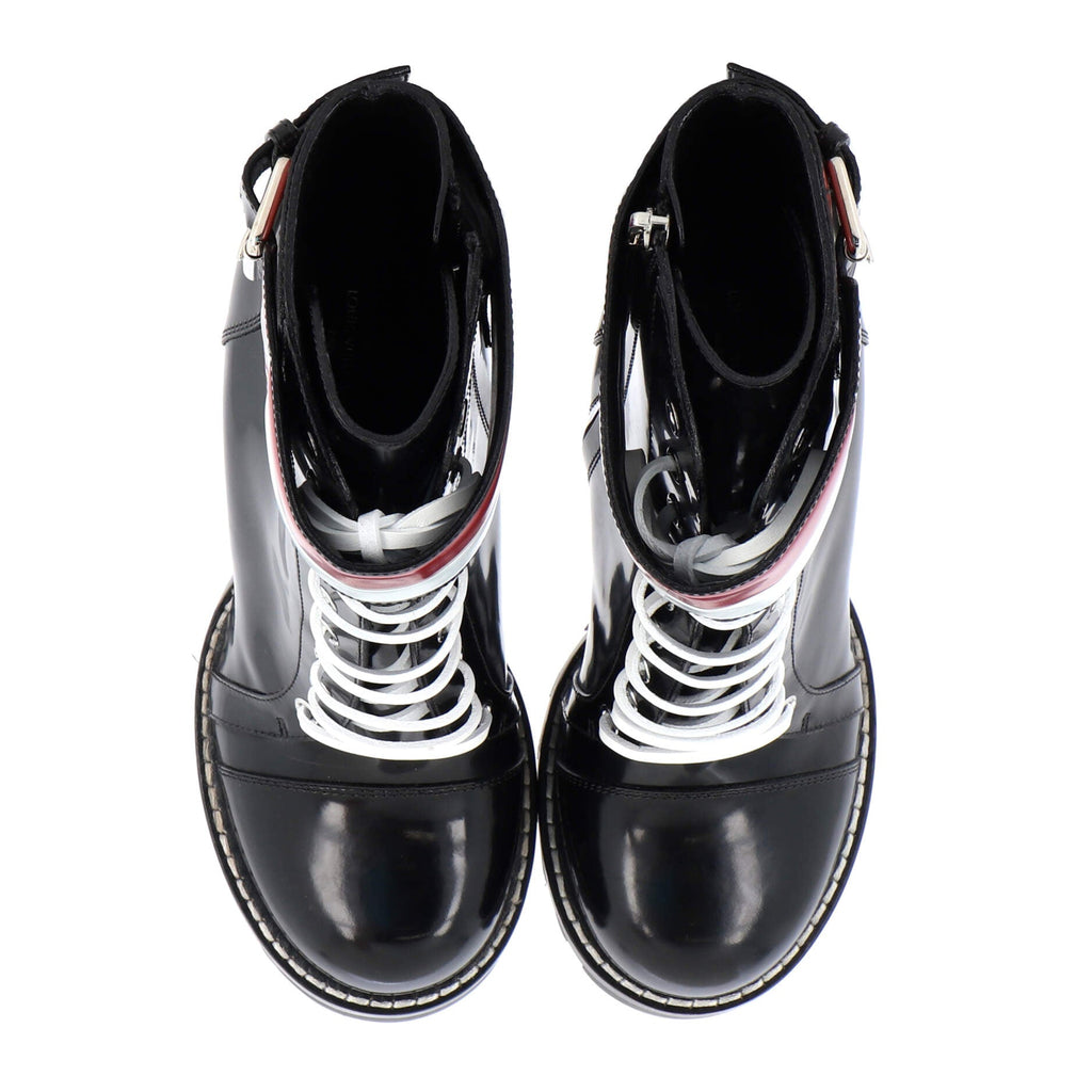 Women's Star Trail Buckle Ankle Boots Printed Patent