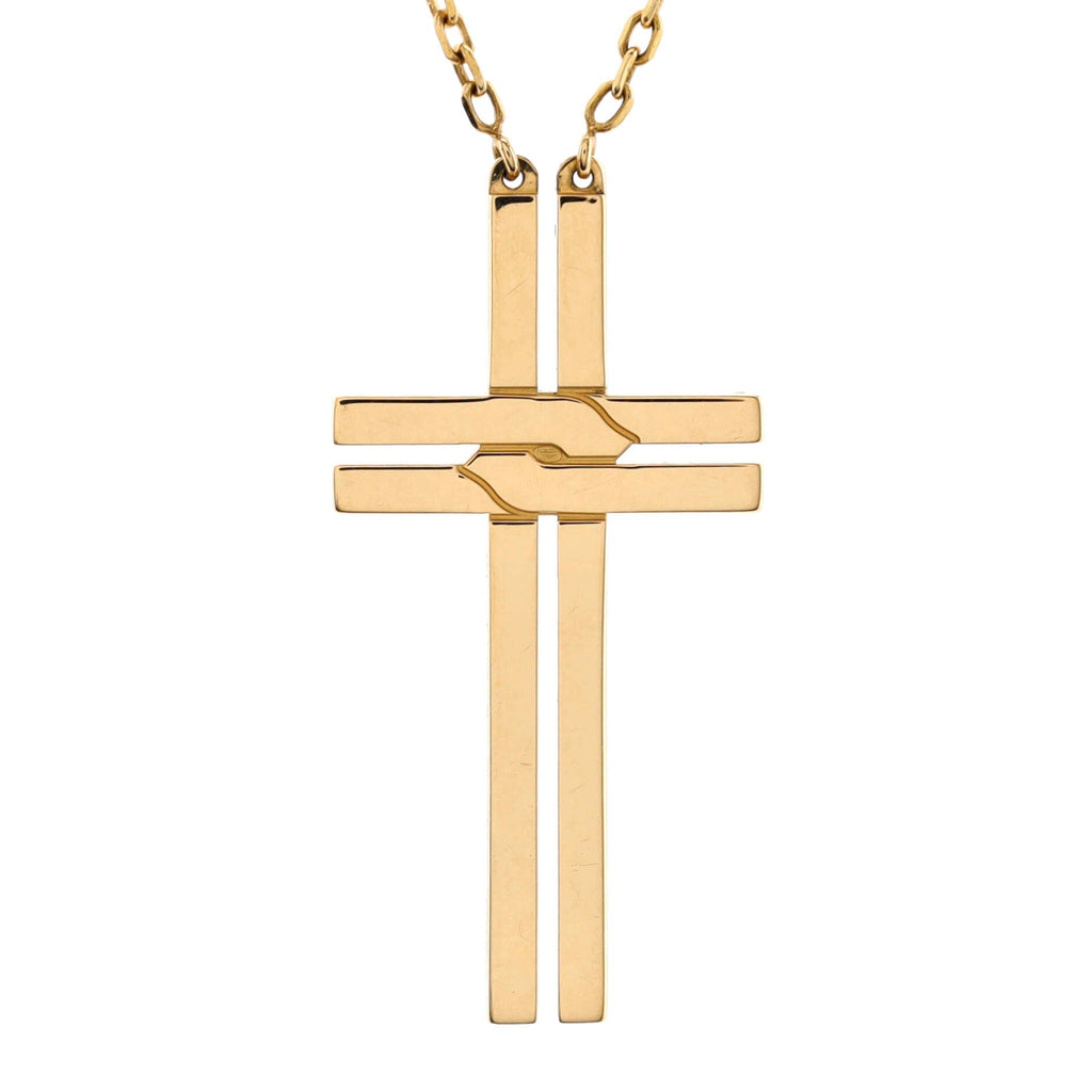 Cross Pendant Necklace 18K Yellow Gold