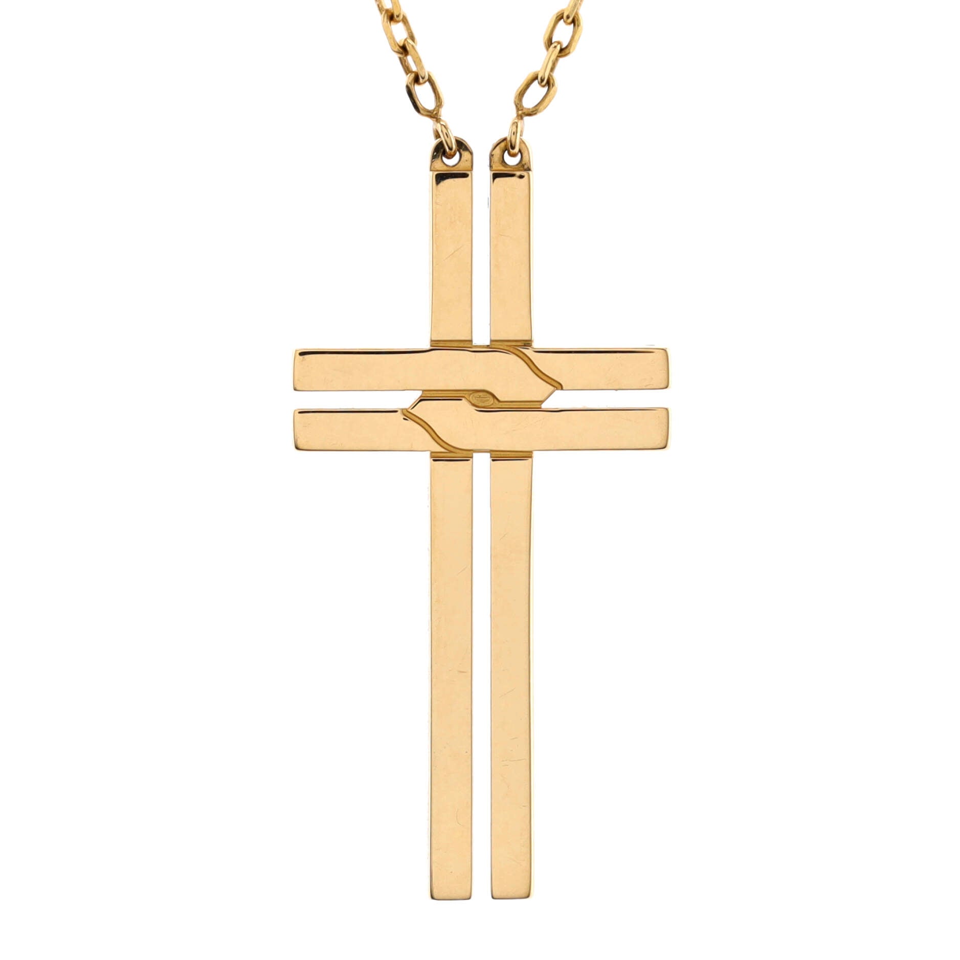 Cross Pendant Necklace 18K Yellow Gold