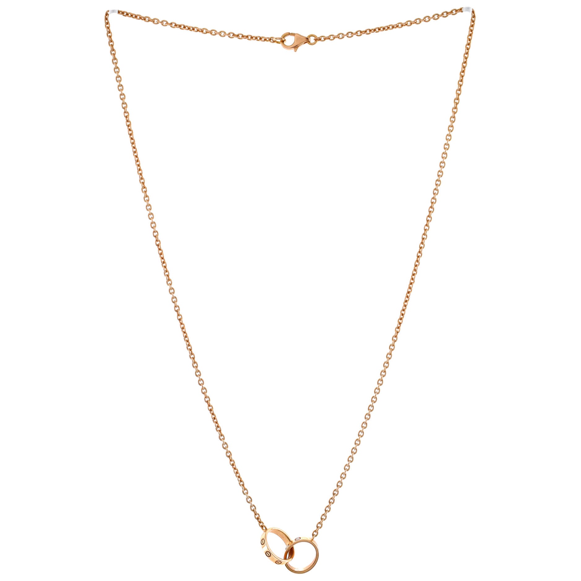 Love Interlocking Necklace 18K Rose Gold