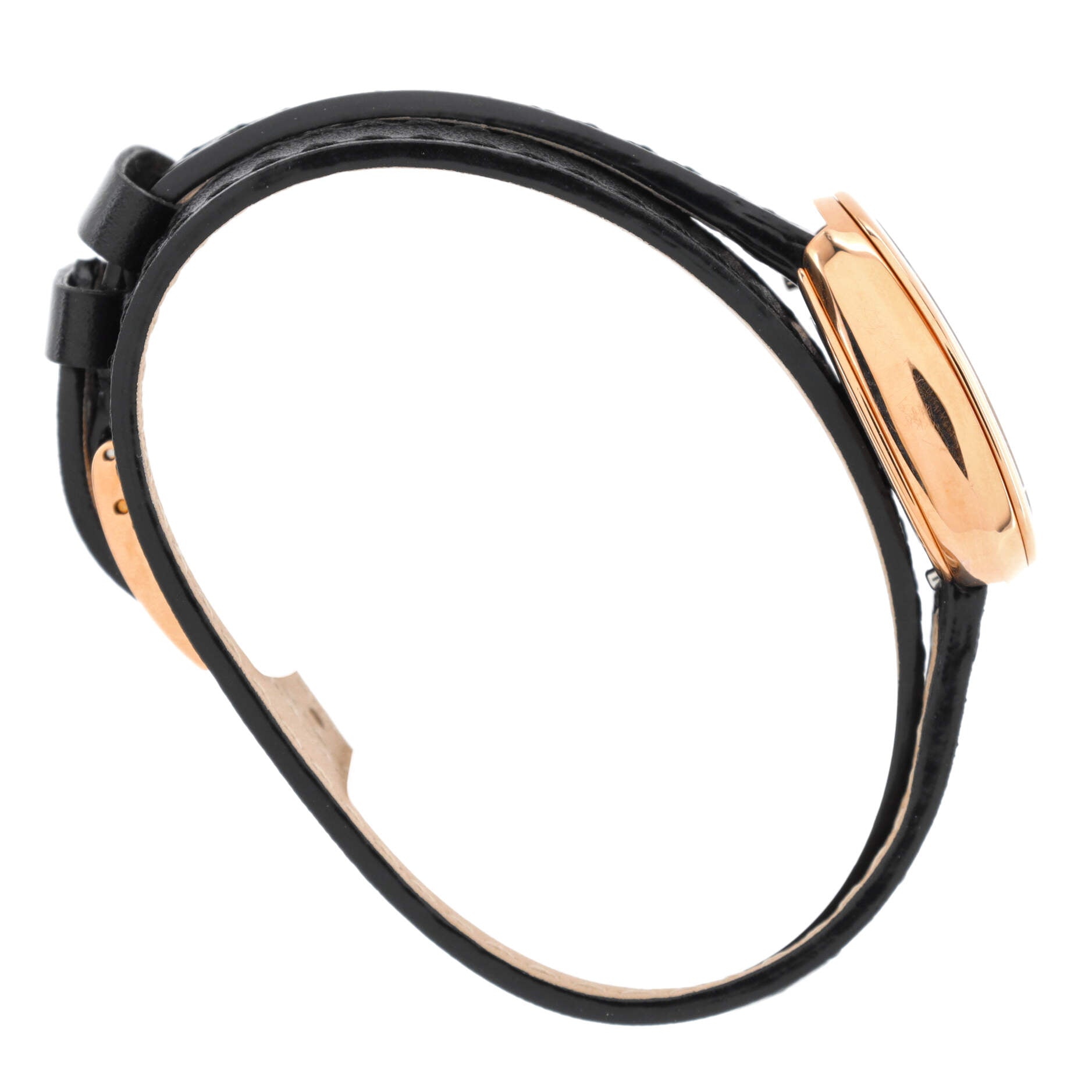 Serpenti Double Wrap Quartz Watch Rose Gold and Leather 20