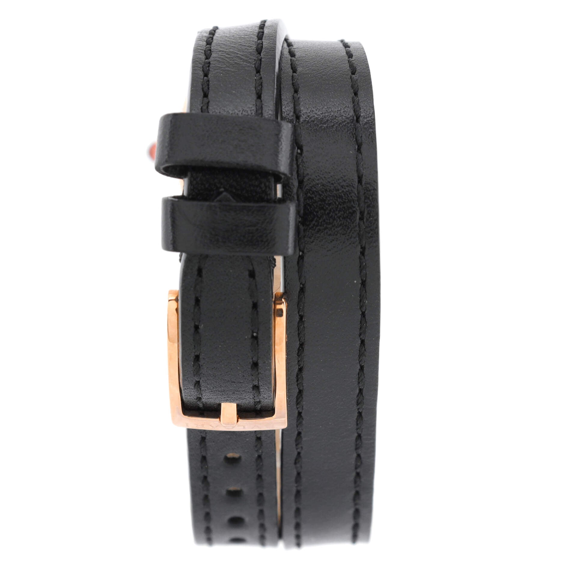 Serpenti Double Wrap Quartz Watch Rose Gold and Leather 20