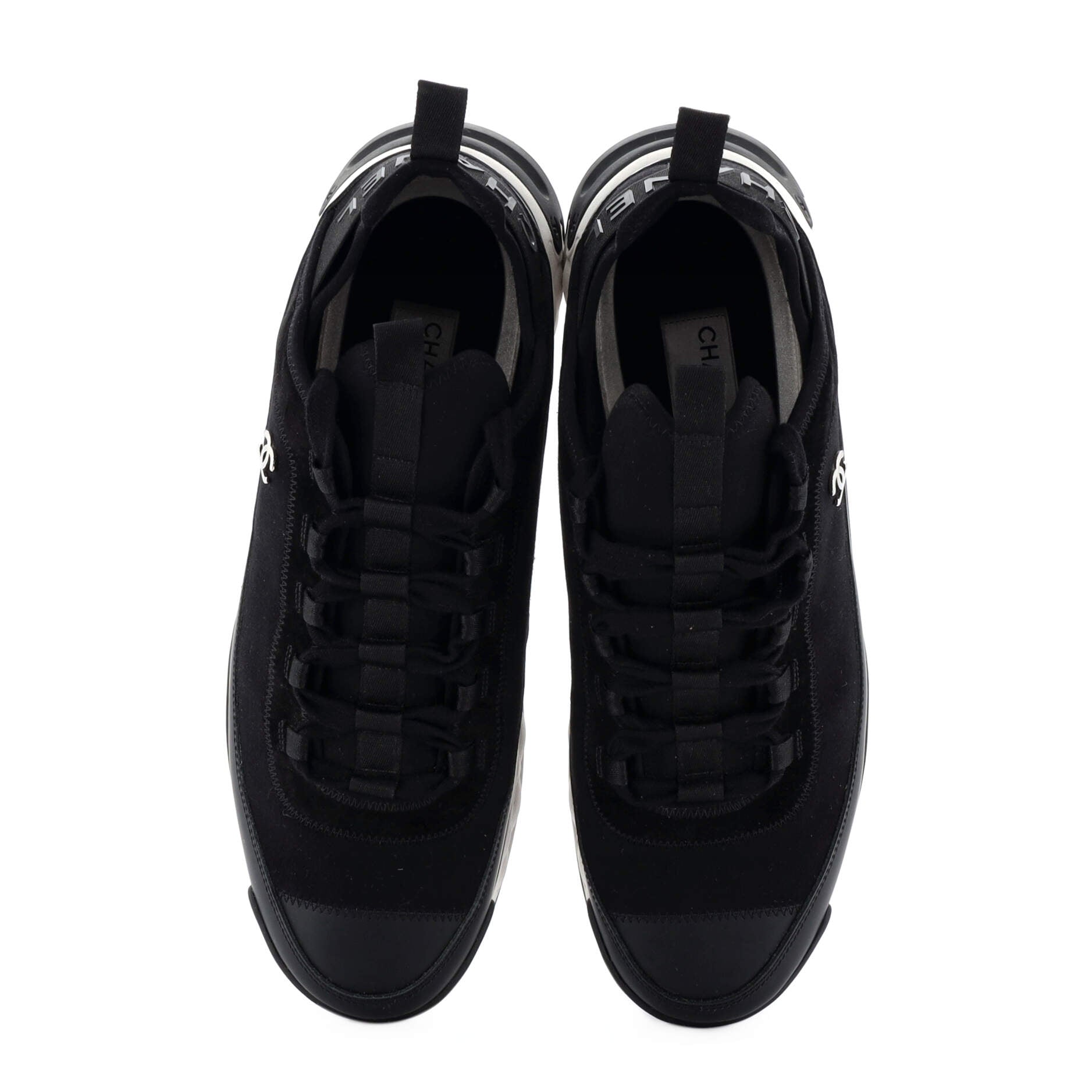 Men's CC Cap Toe Logo Sneakers Suede and Mixed Fibers