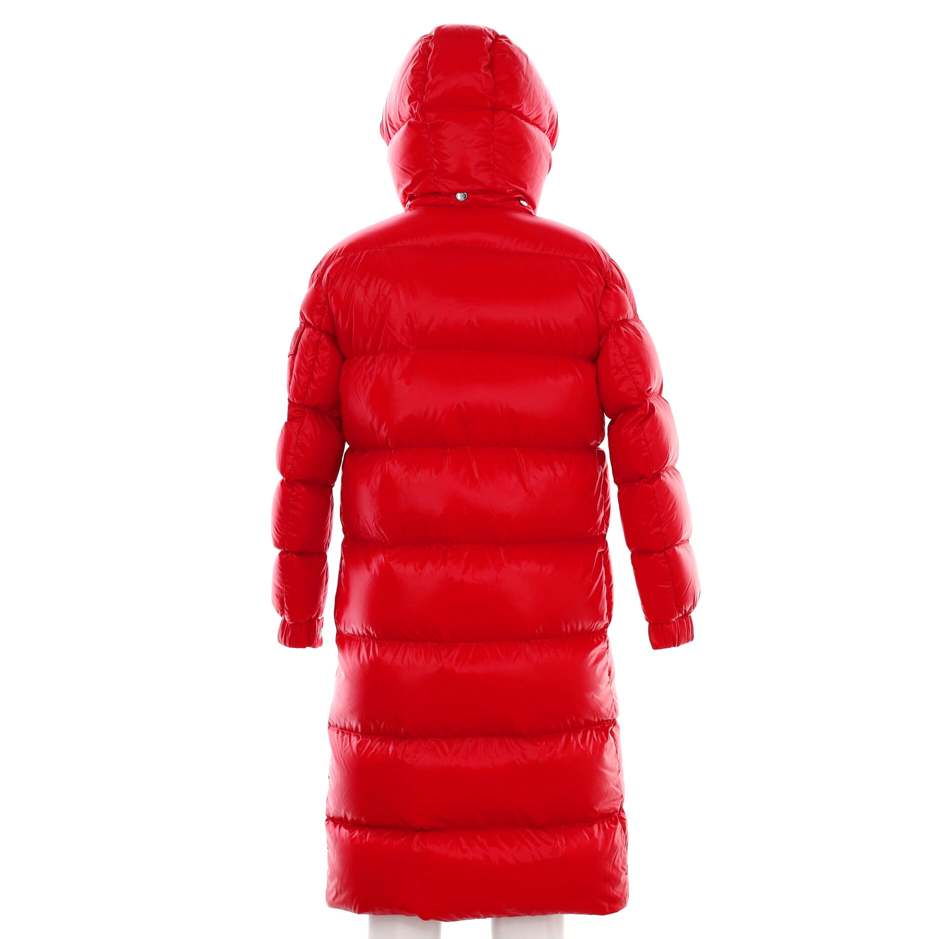 Women's Hooded Zip Puffer Coat Quilted Nylon with Down