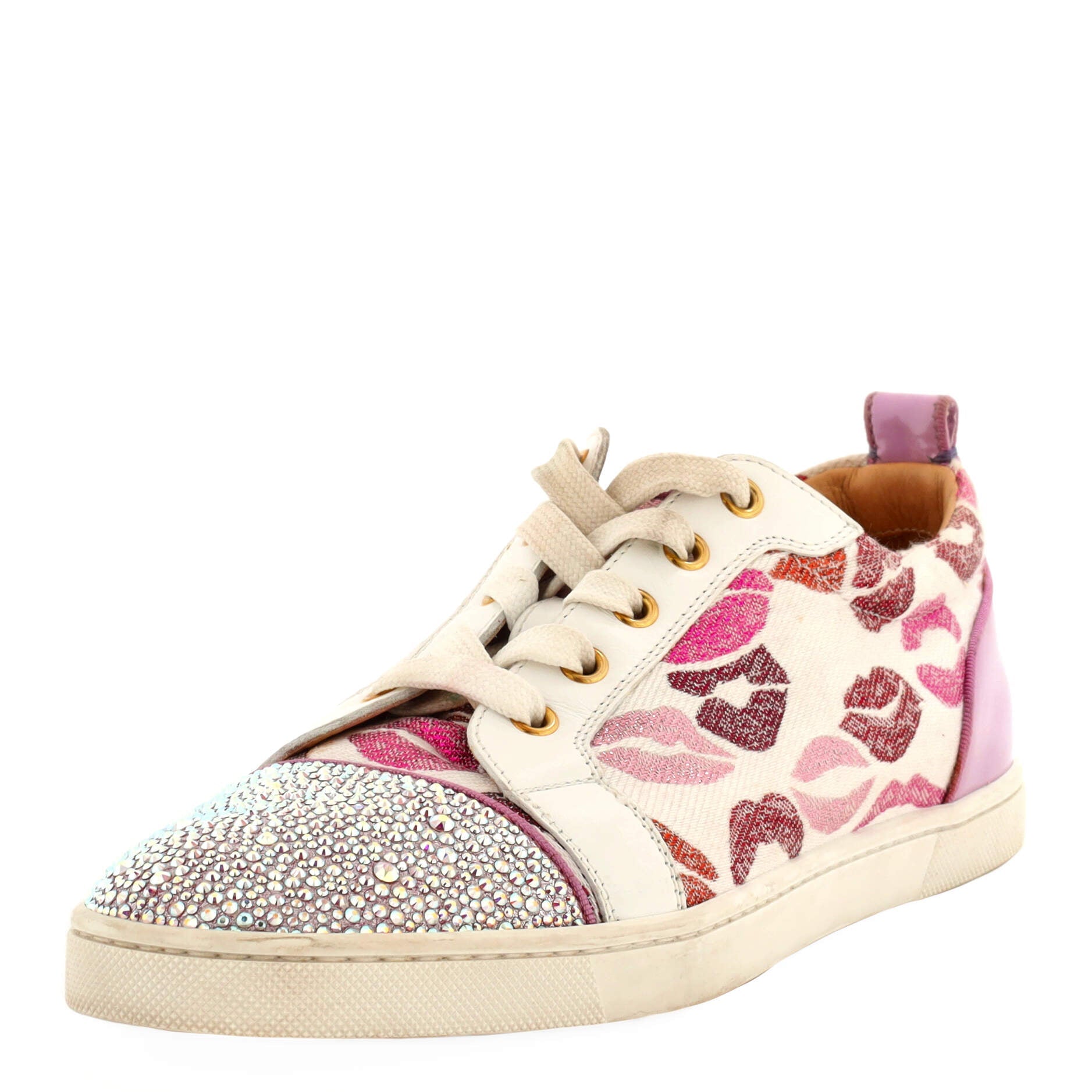 Women's Gondolastrass Sneakers Lurex Canvas with Crystals