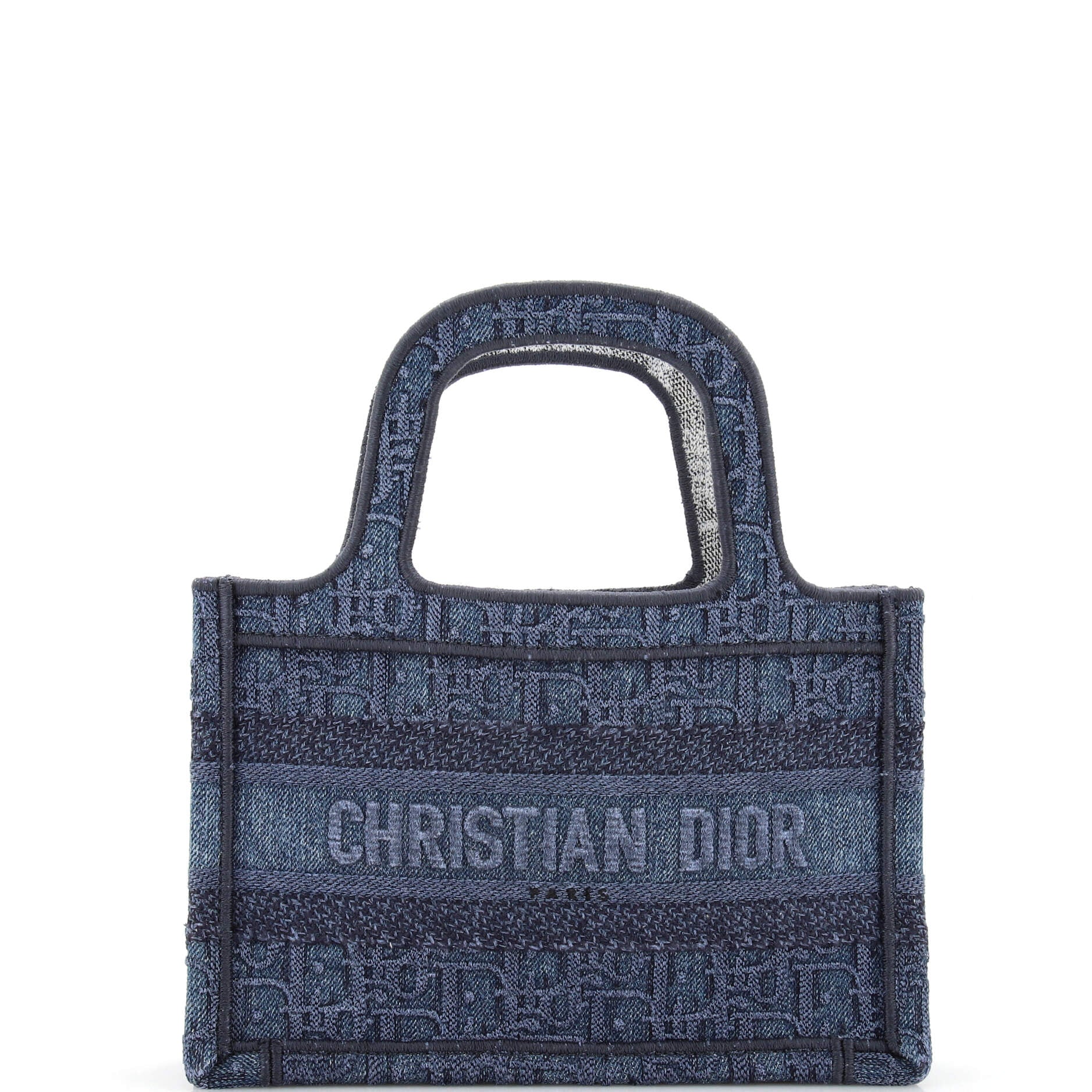 Book Tote Oblique Denim Mini