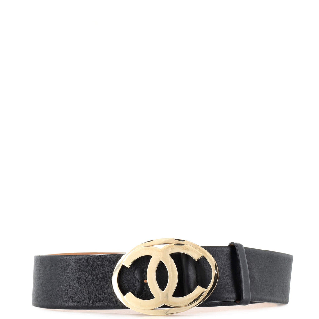 Oval CC Belt Calfskin Wide 80
