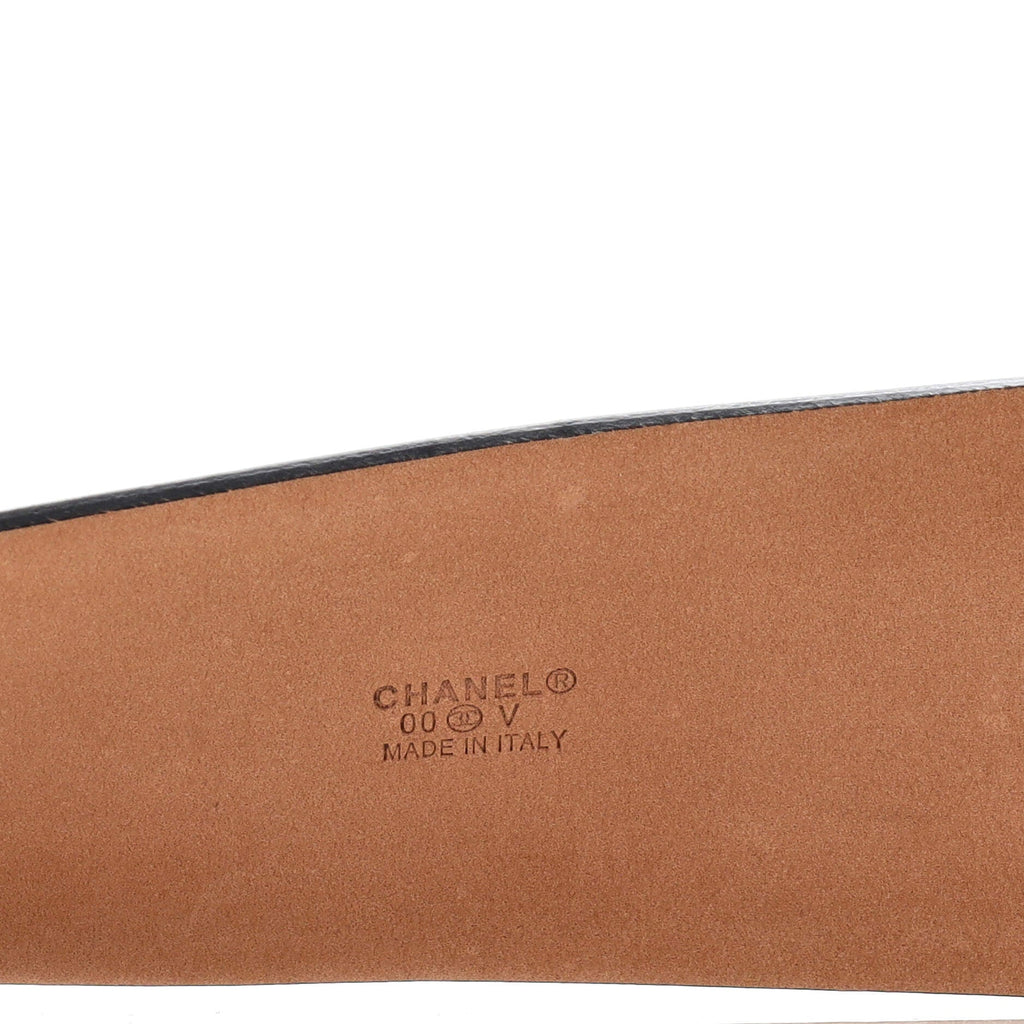 Oval CC Belt Calfskin Wide 80