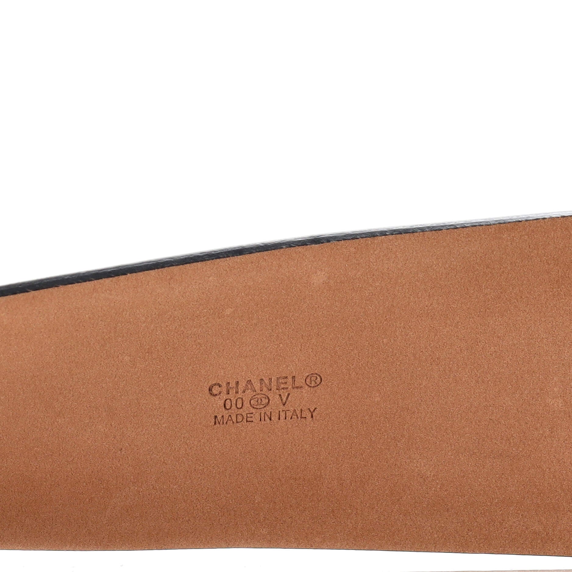 Oval CC Belt Calfskin Wide 80