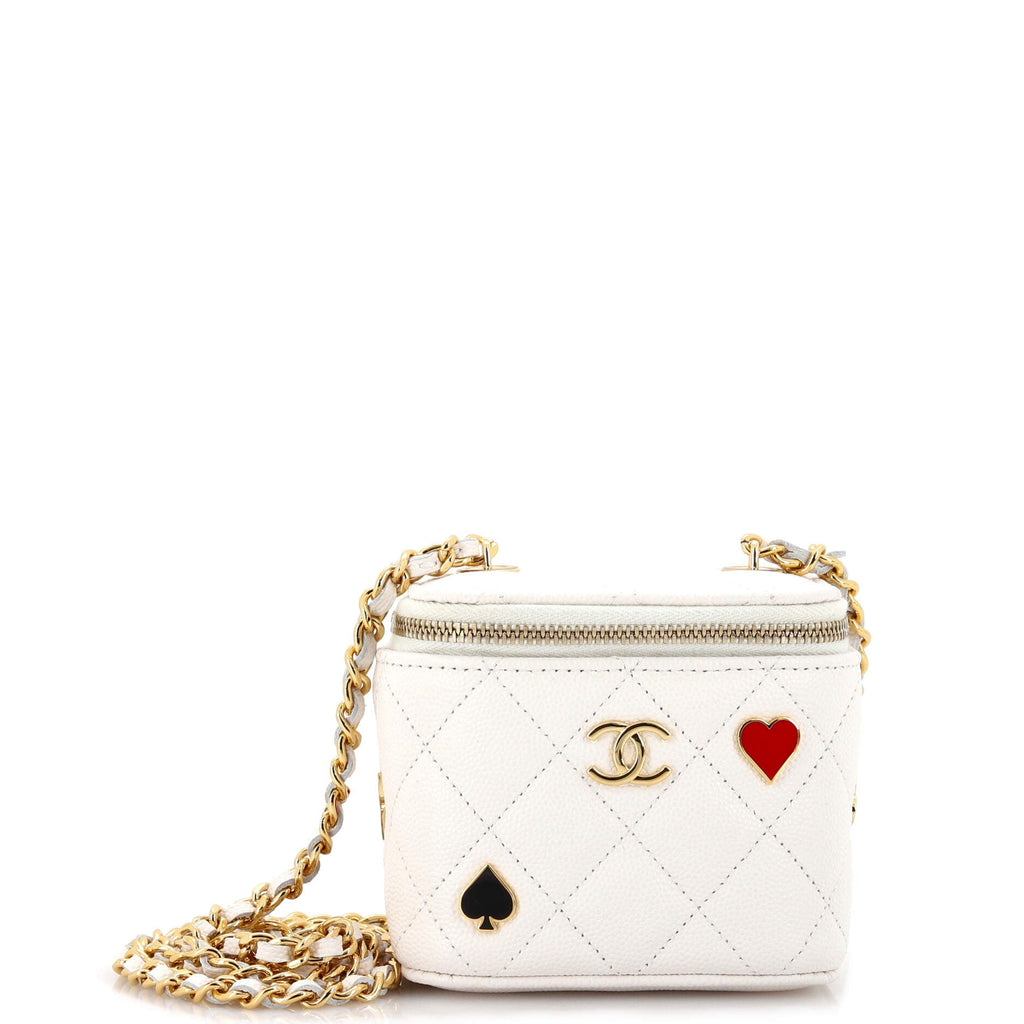 Coco Casino Vanity Case with Chain Quilted Caviar Mini