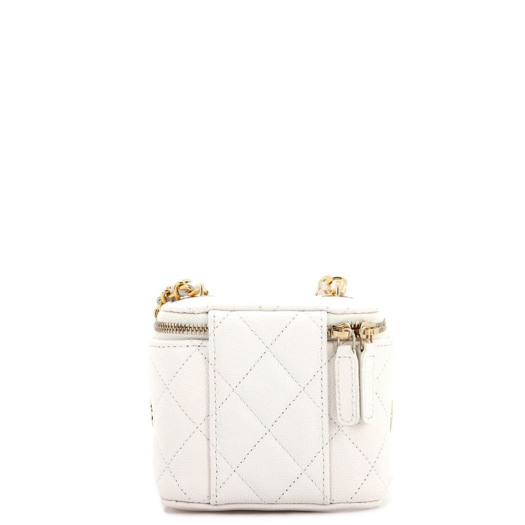 Coco Casino Vanity Case with Chain Quilted Caviar Mini