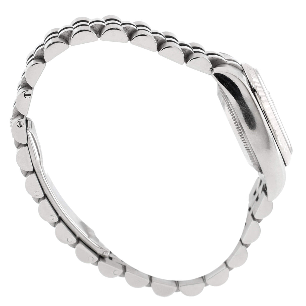 Oyster Perpetual Datejust Automatic Watch Stainless Steel and White Gold with Diamond Markers 26