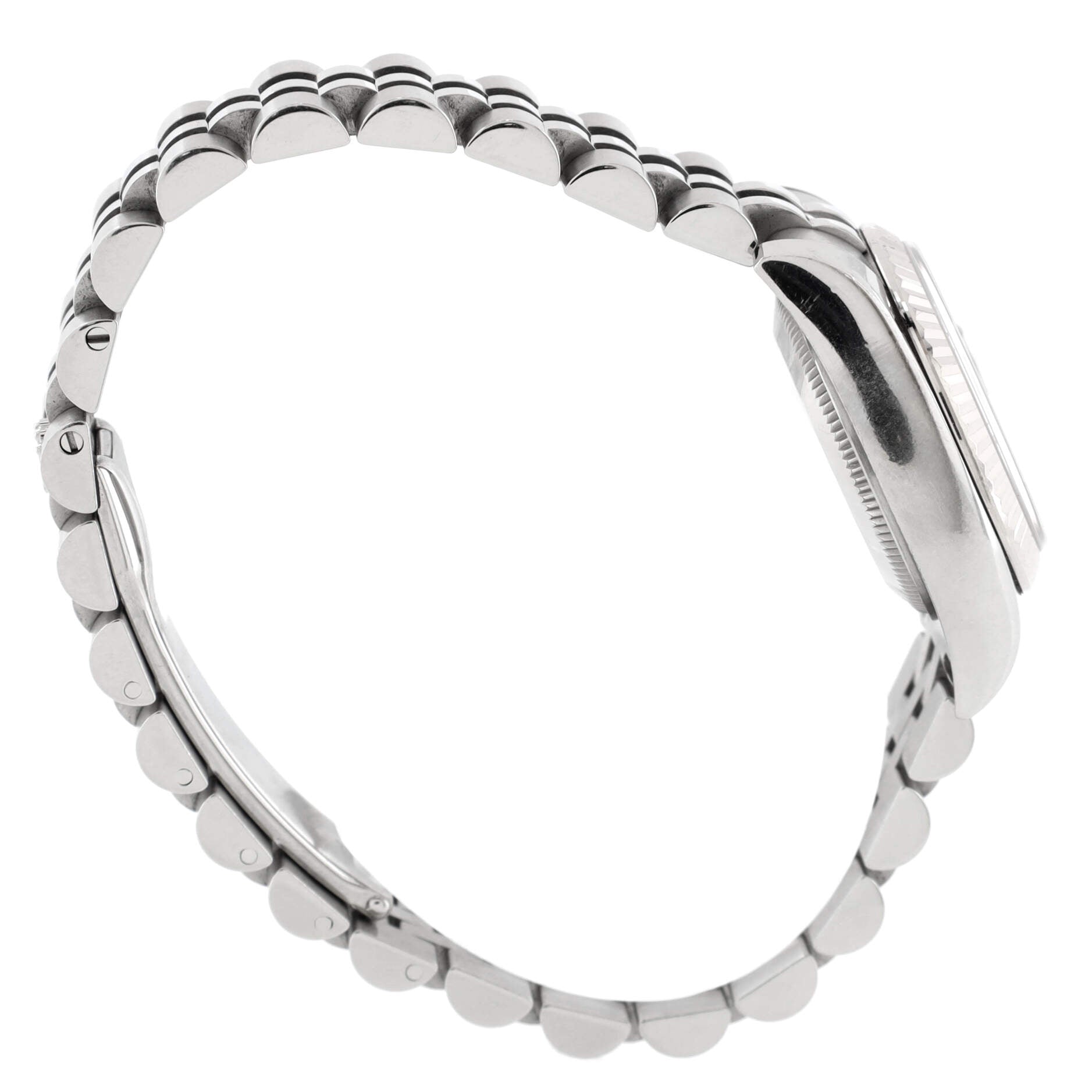 Oyster Perpetual Datejust Automatic Watch Stainless Steel and White Gold with Diamond Markers 26