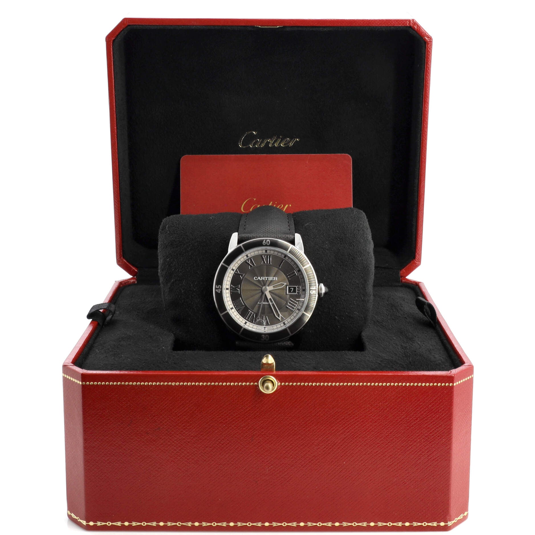 Ronde Croisiere de Cartier Automatic Watch Stainless Steel and Leather 42