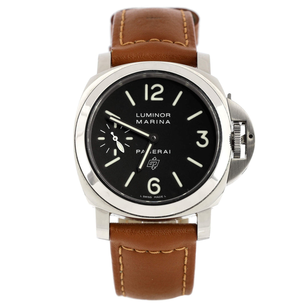 Luminor Marina Logo Manual Watch Stainless Steel and Leather 44
