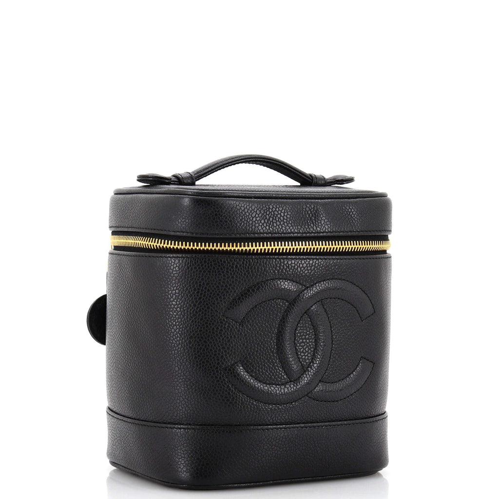 Vintage Timeless Cosmetic Case Caviar Tall