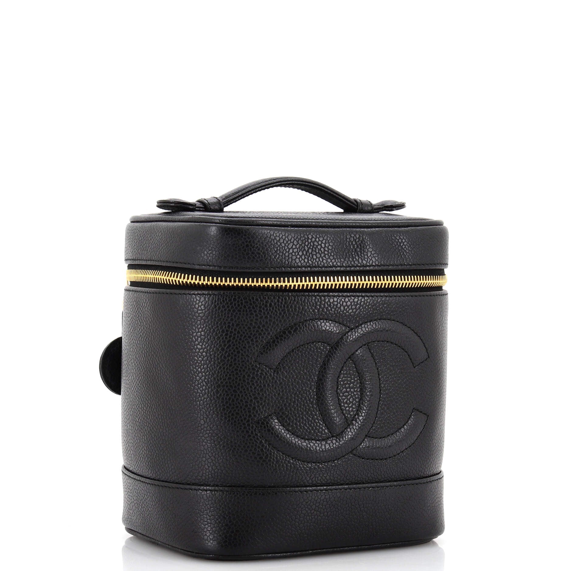 Vintage Timeless Cosmetic Case Caviar Tall