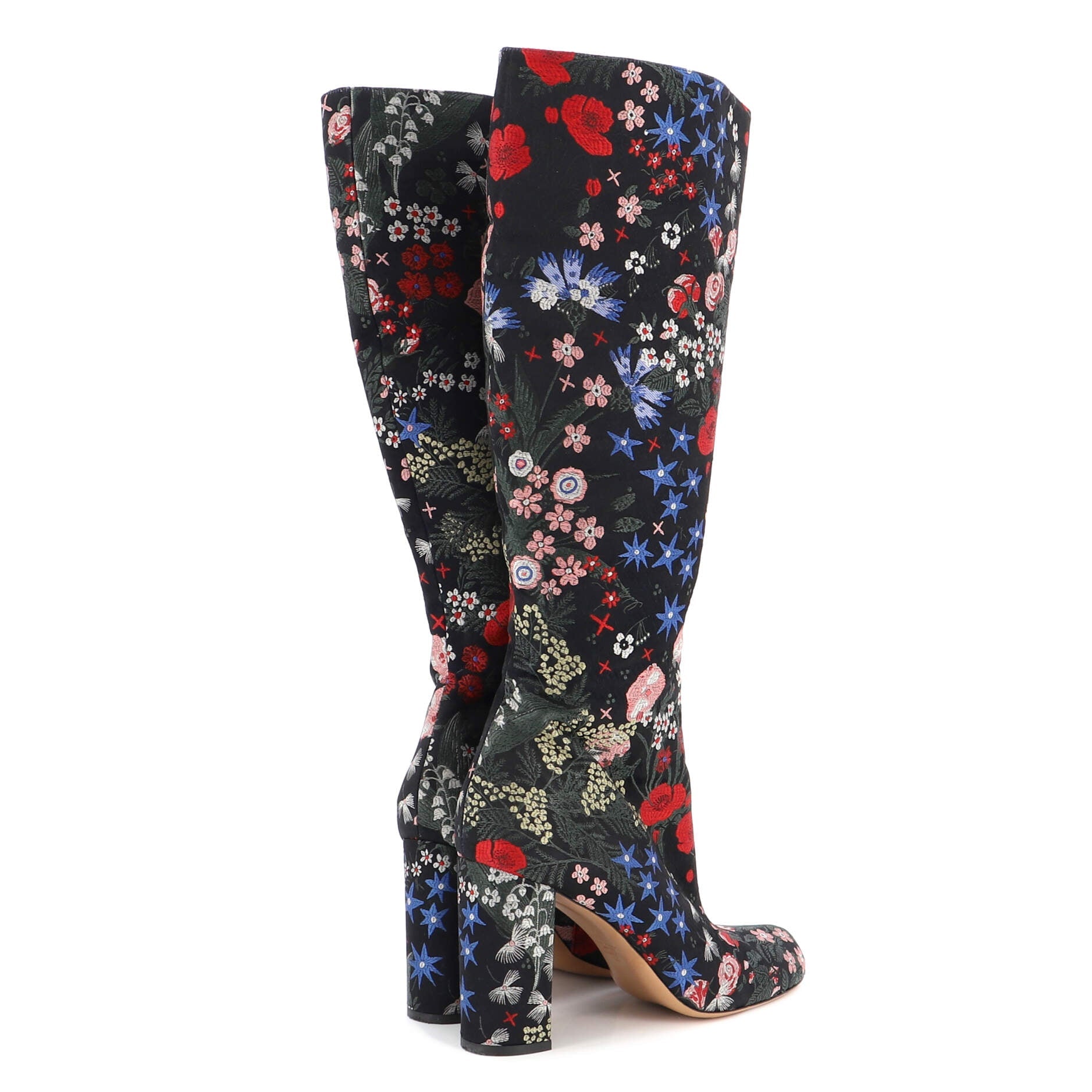 Women's Knee High Boots Printed Leather