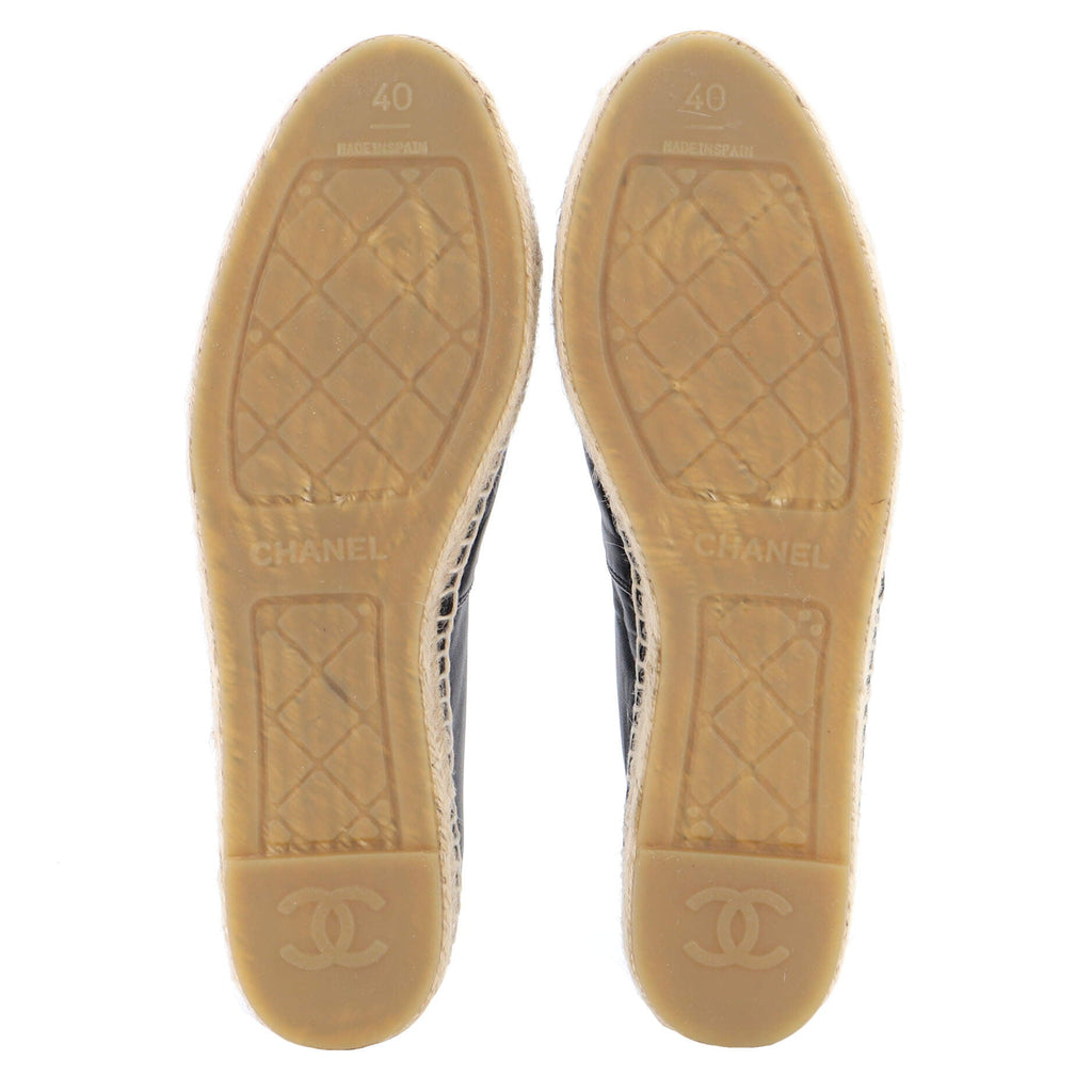 Women's CC Cap Toe Espadrilles Leather