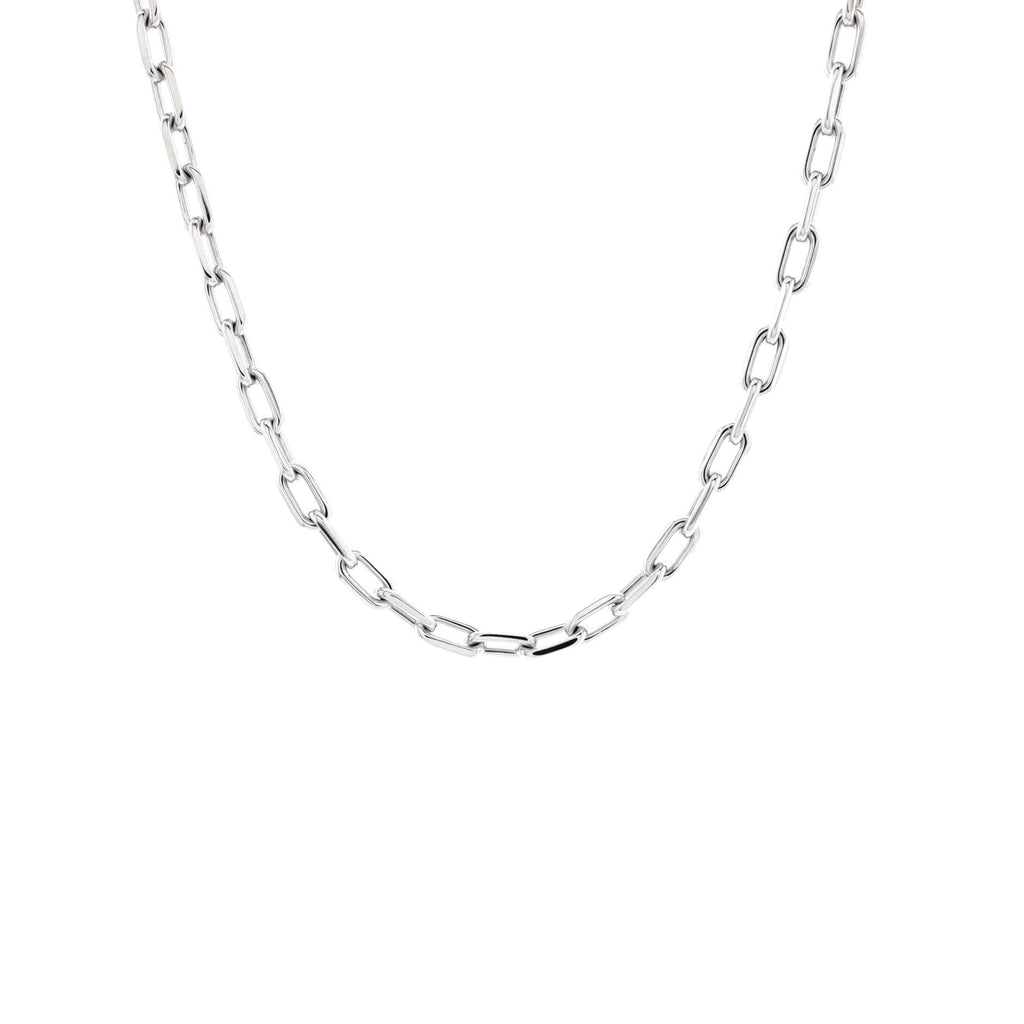Santos de Cartier Chain Necklace 18K White Gold Short
