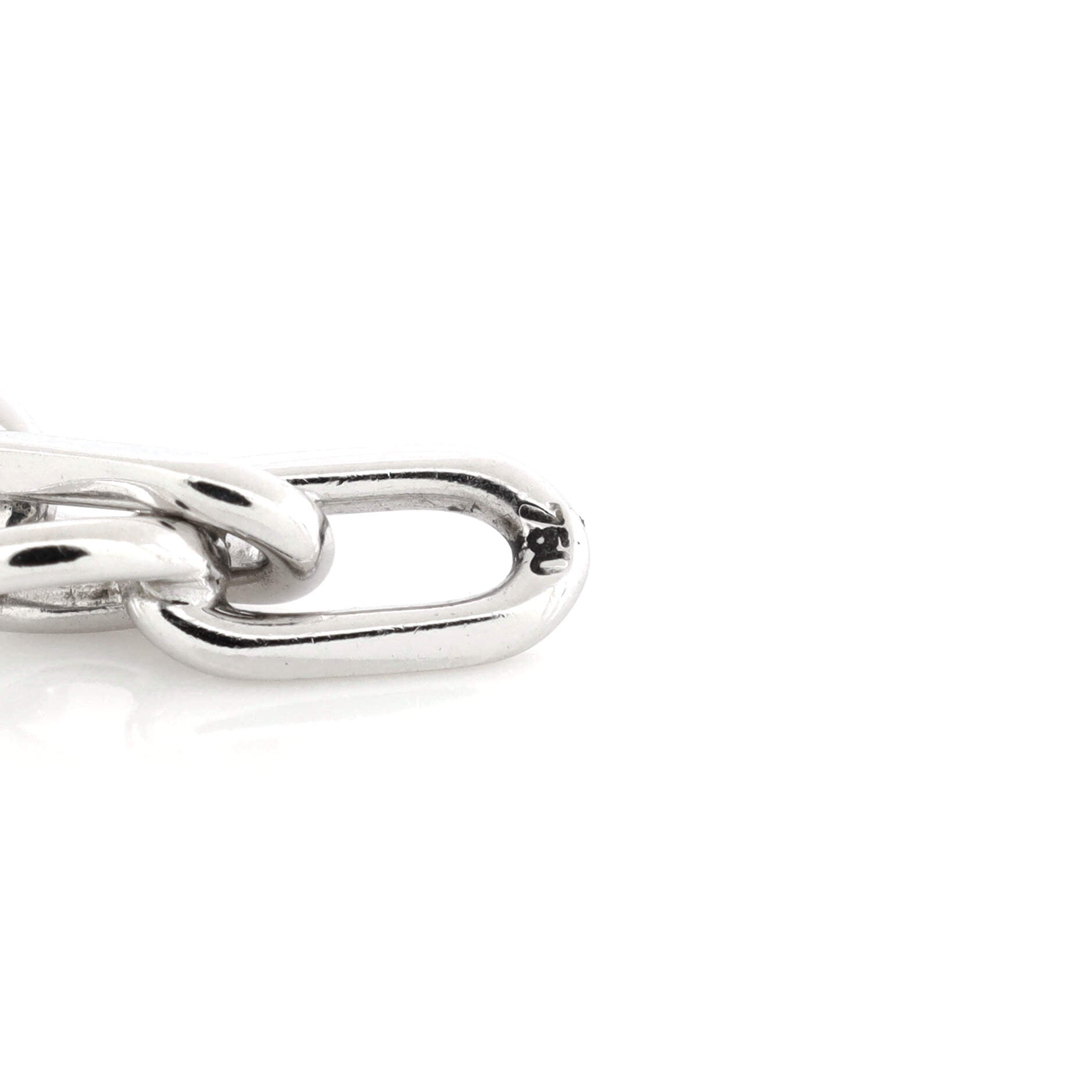 Santos de Cartier Chain Necklace 18K White Gold Short
