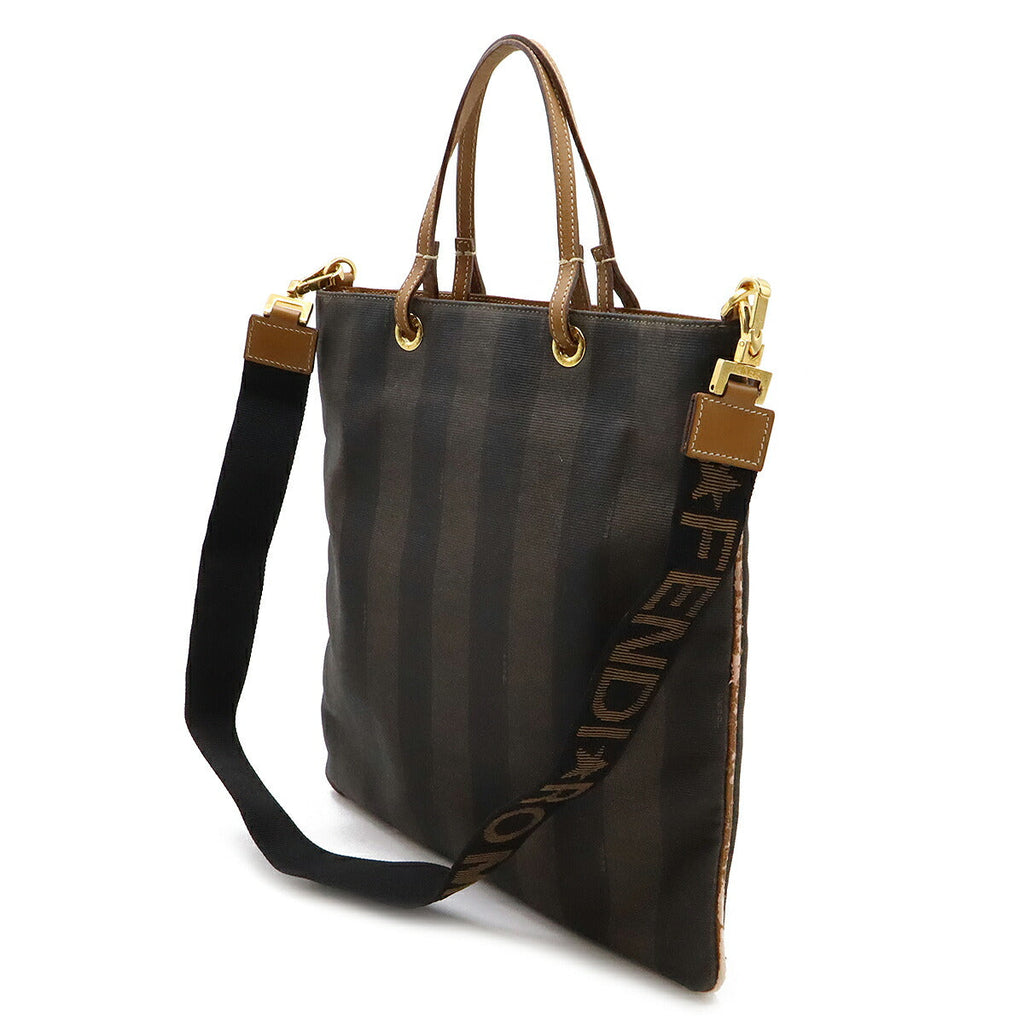 Fendi PVC Leather Pequin 2way Handbag