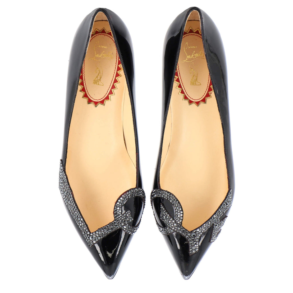 Women's LO-VE Flats Patent with Crystals