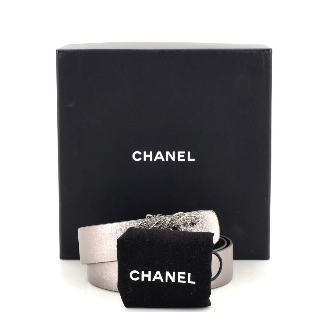 Metal Bead CC Buckle Belt Leather Medium 70