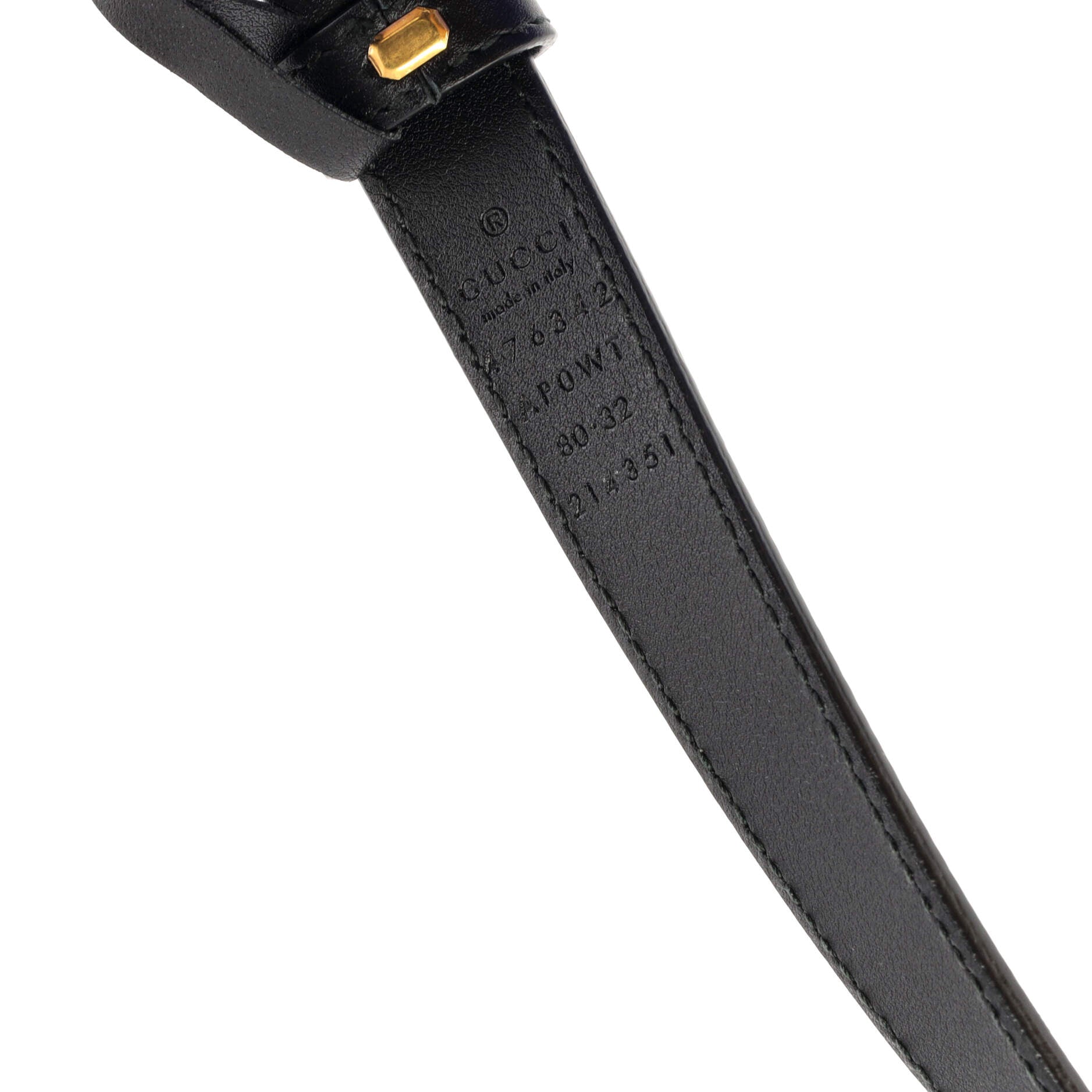 Pearly GG Marmont Belt Leather Thin 80