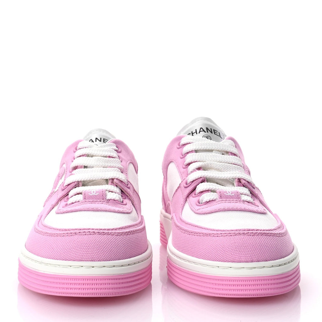 Cotton Sneakers 37 Pink White