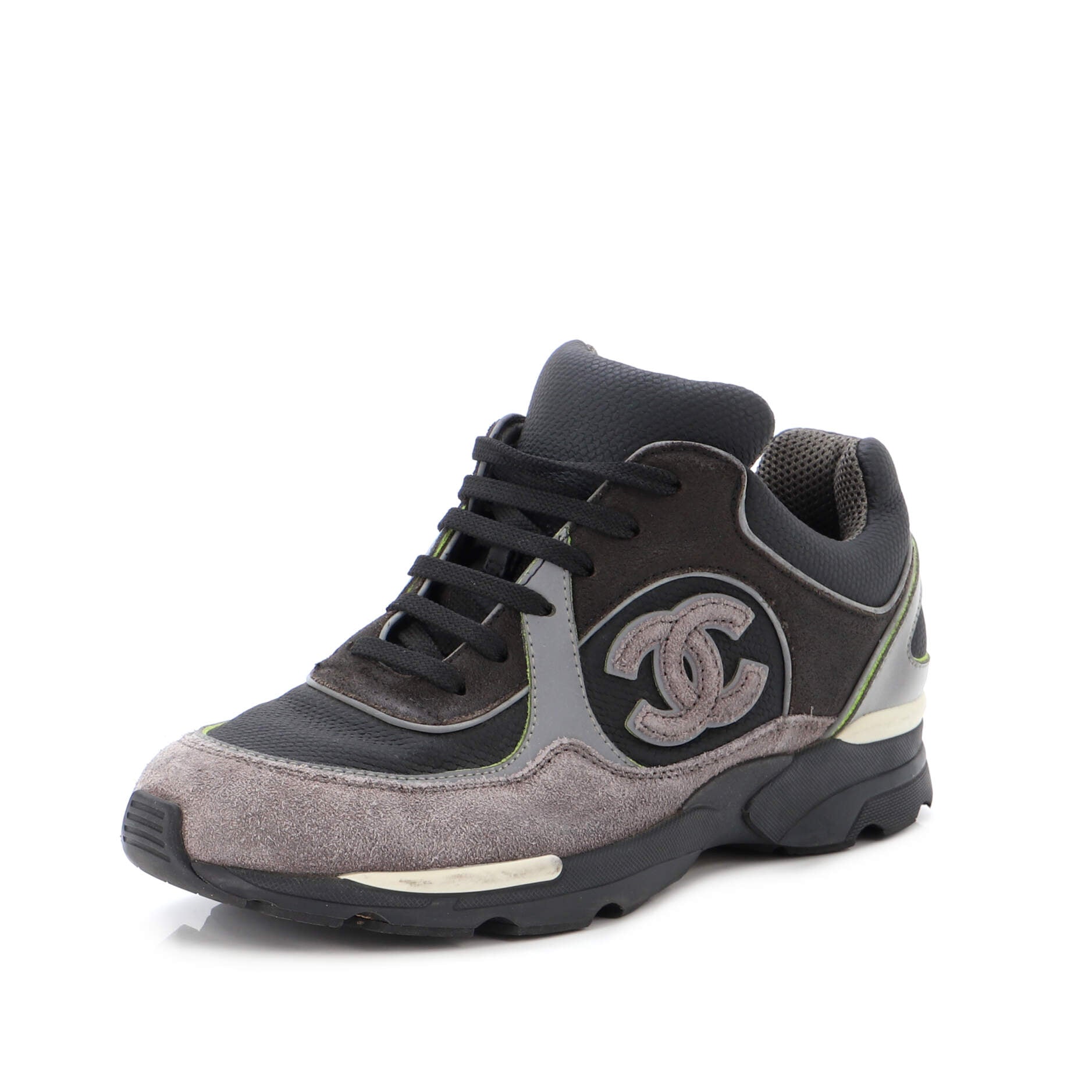 Women's CC Low-Top Sneakers Suede with Leather and Nylon