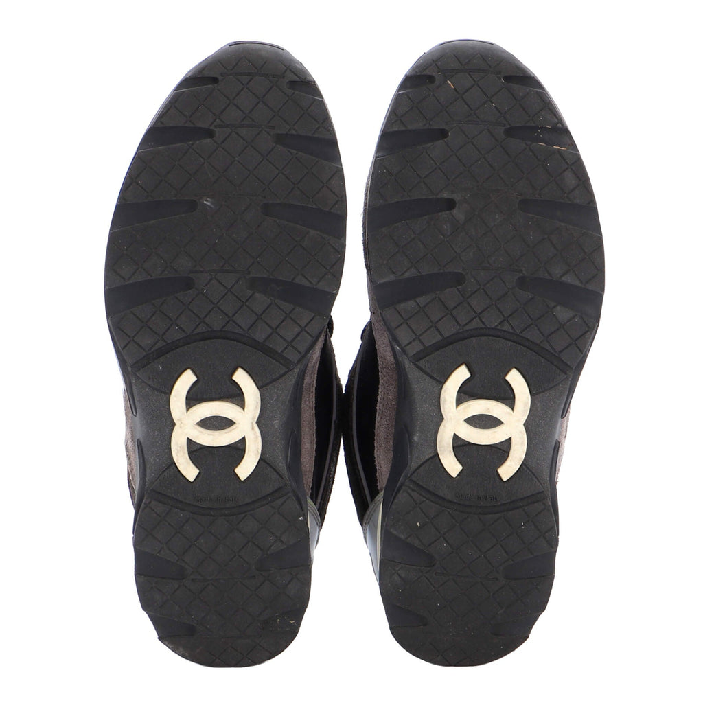 Women's CC Low-Top Sneakers Suede with Leather and Nylon