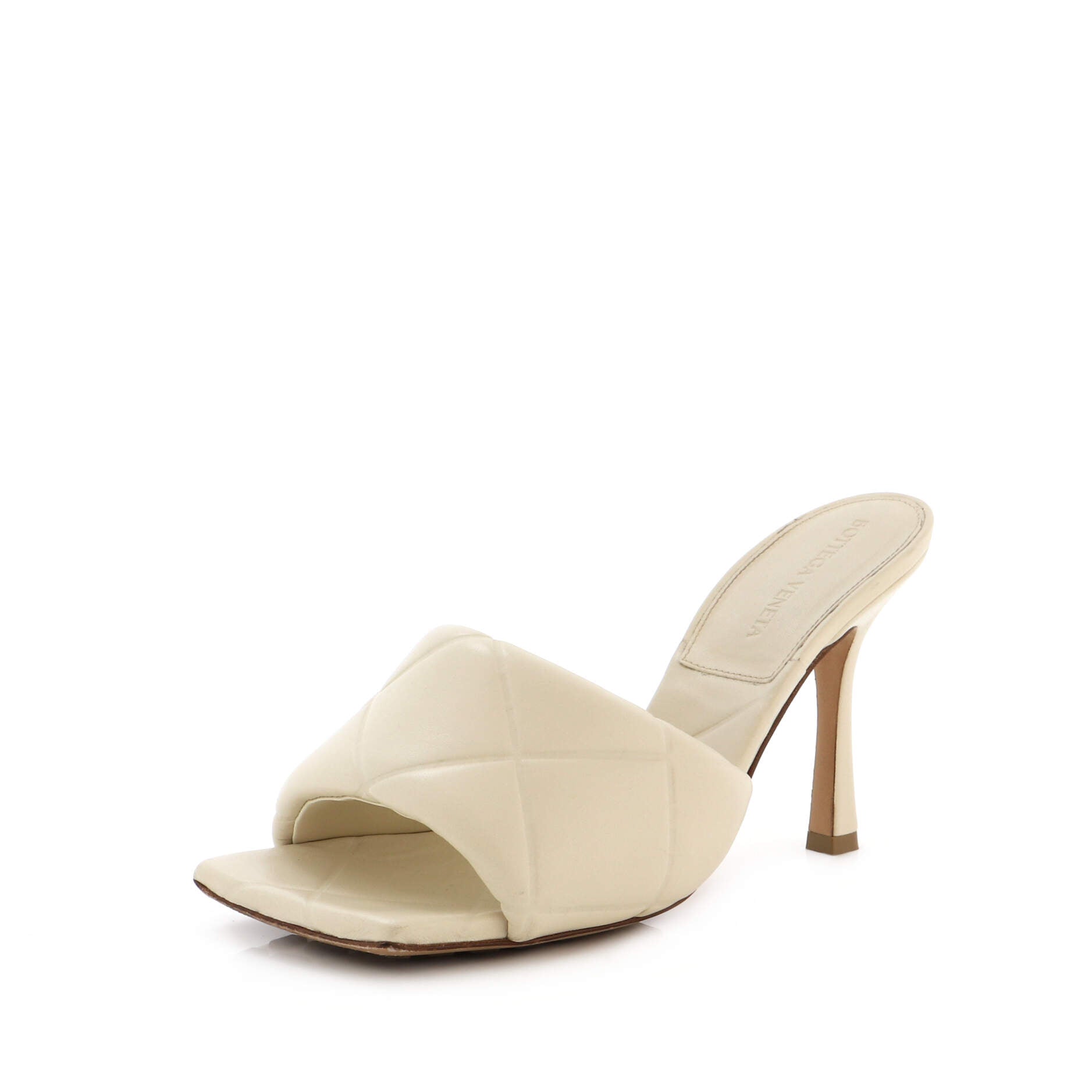 Women's Lido Heeled Sandals Quilted Embossed Leather