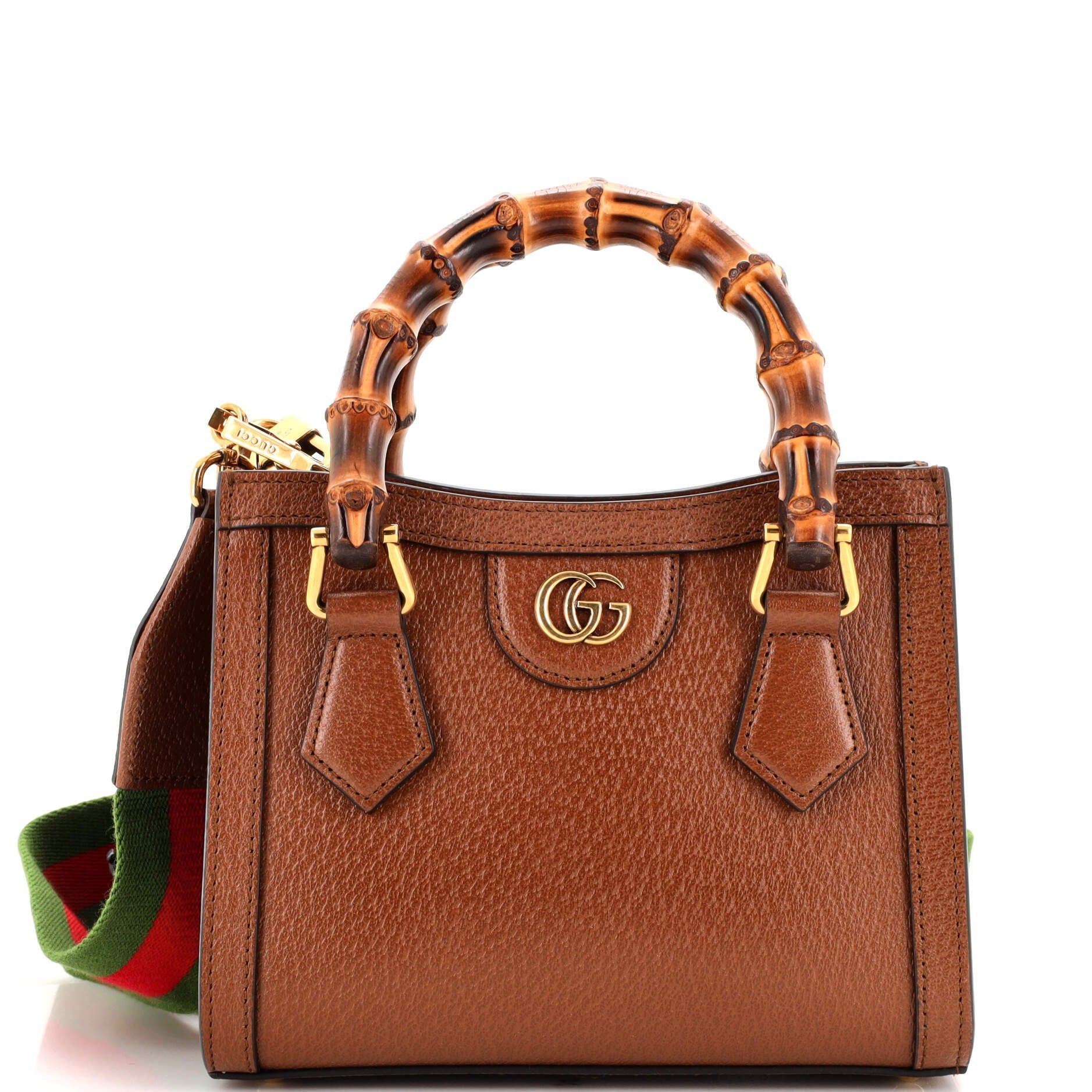 Diana NM Bamboo Handle Tote Leather Mini