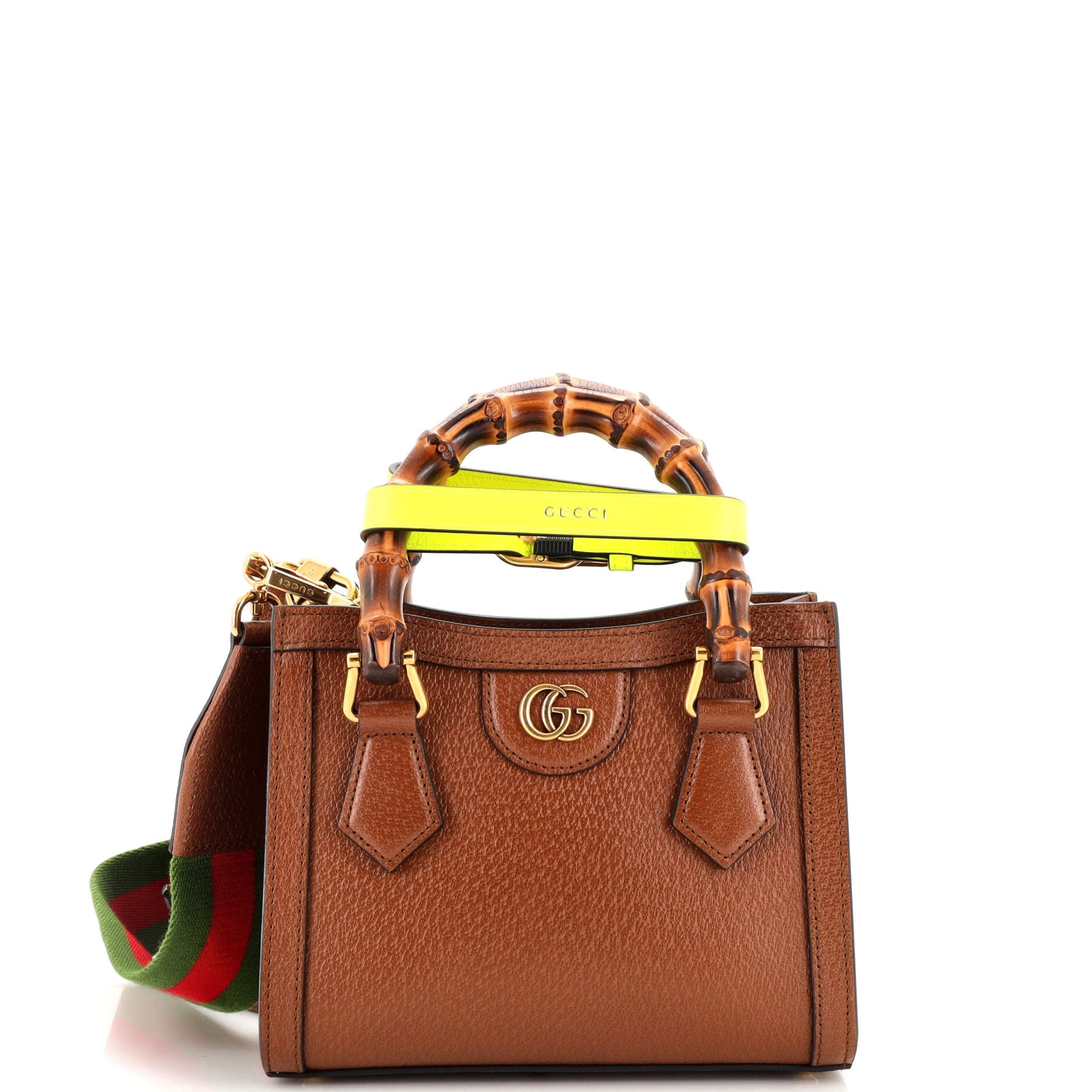 Diana NM Bamboo Handle Tote Leather Mini