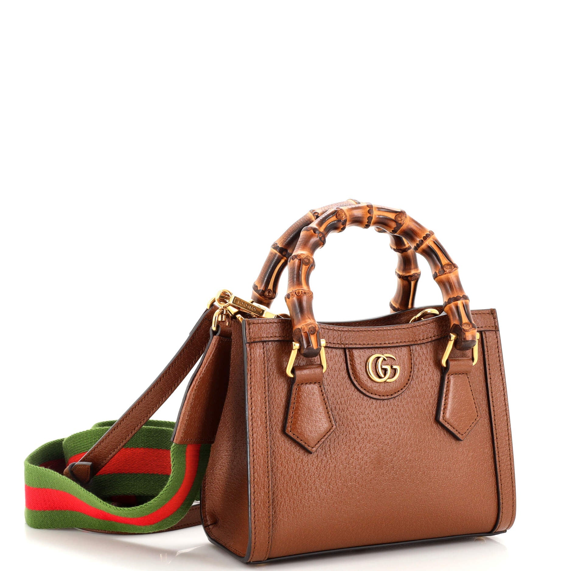 Diana NM Bamboo Handle Tote Leather Mini