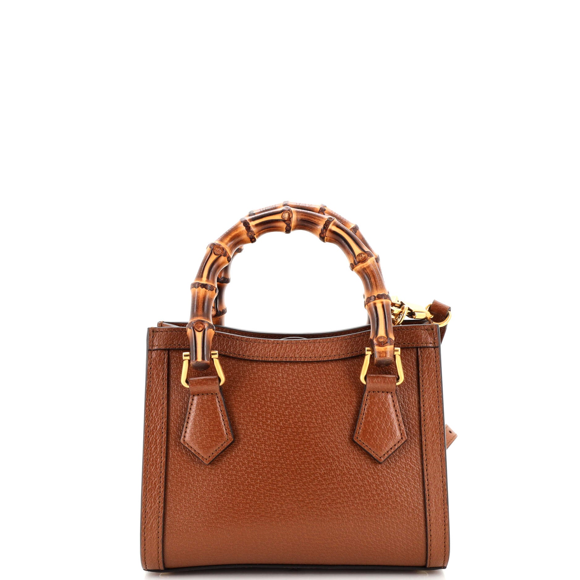 Diana NM Bamboo Handle Tote Leather Mini