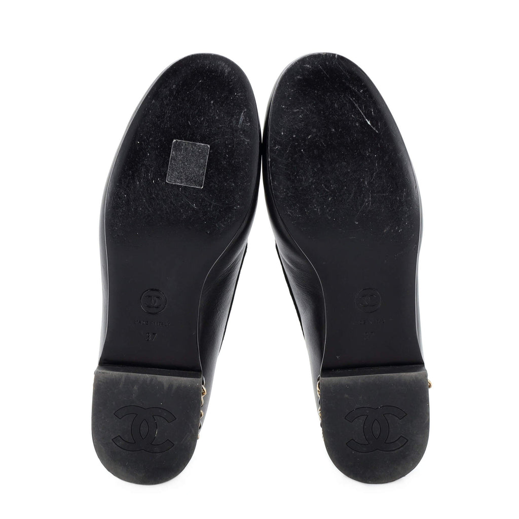 Women's CC Chain Mocassin Loafers Leather