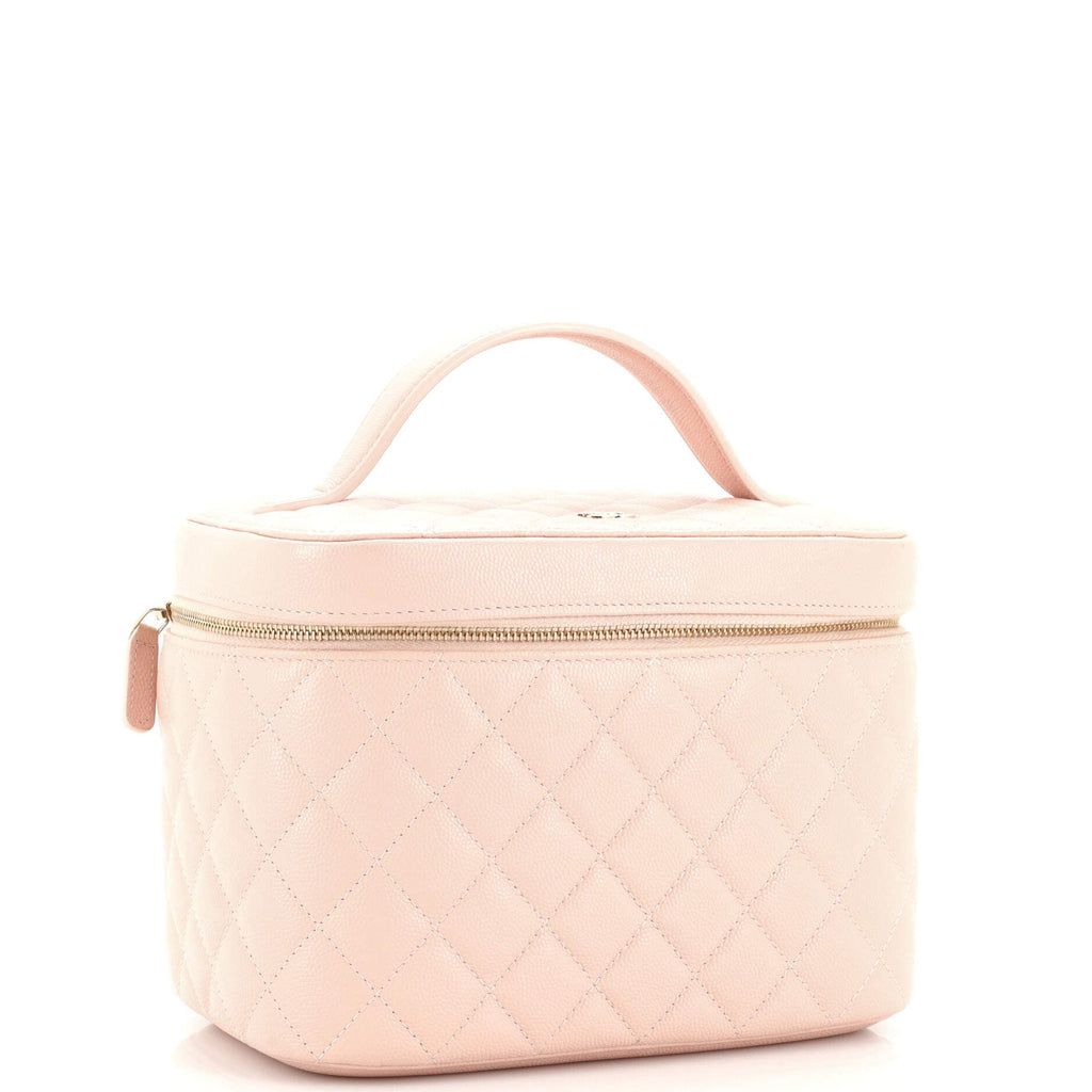 Classic Vanity Case Quilted Caviar Medium