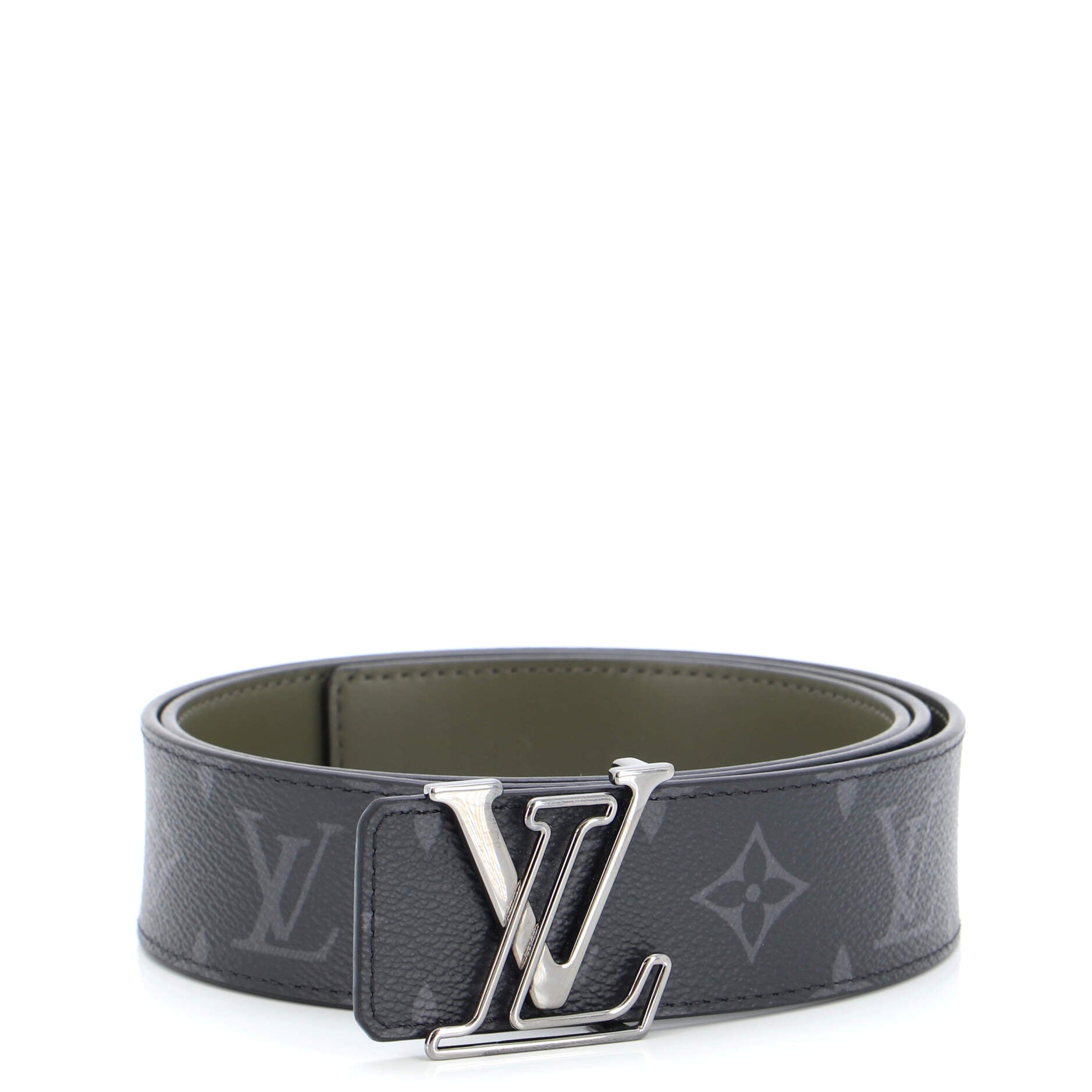 LV Line Reversible Belt Monogram Eclipse Canvas and Leather Wide 240