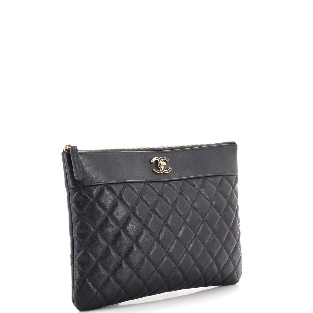 Mademoiselle Vintage O Case Clutch Quilted Sheepskin Medium