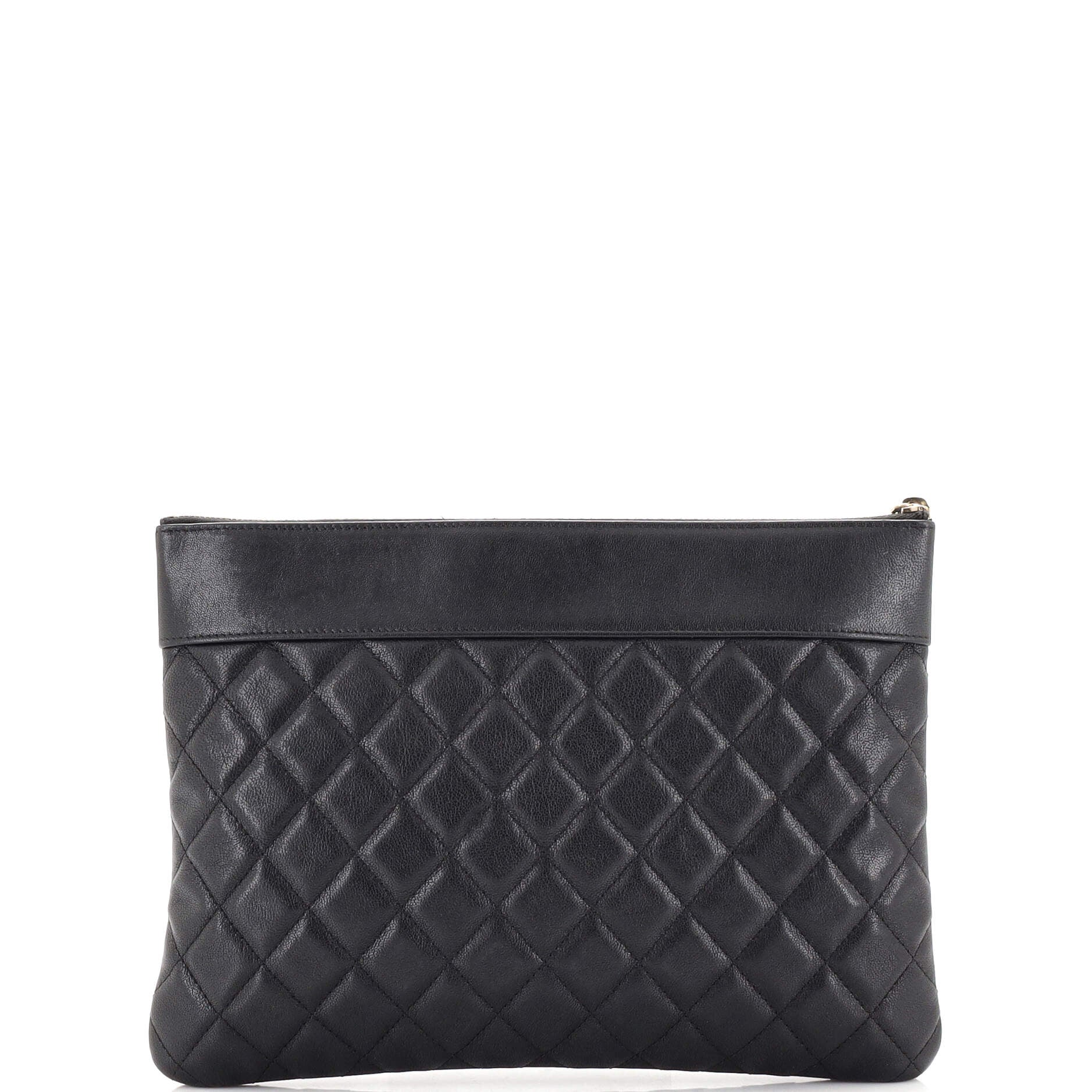 Mademoiselle Vintage O Case Clutch Quilted Sheepskin Medium