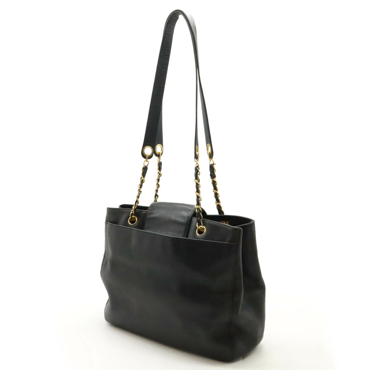 Chanel Supermodel Caviar Skin Chain Shoulder Tote Bag
