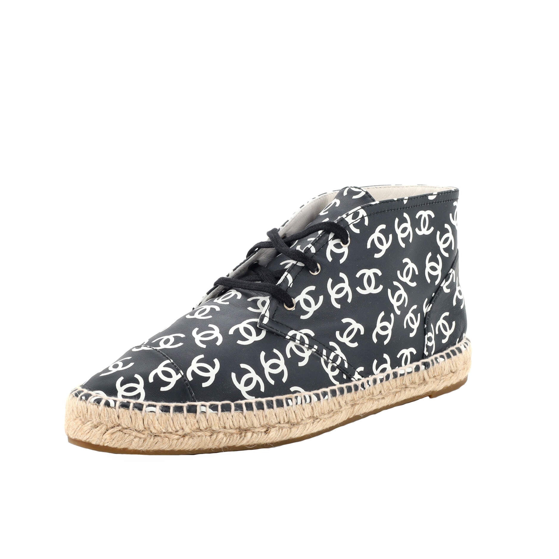 Women's All Over CC Espadrille Sneakers Printed Leather