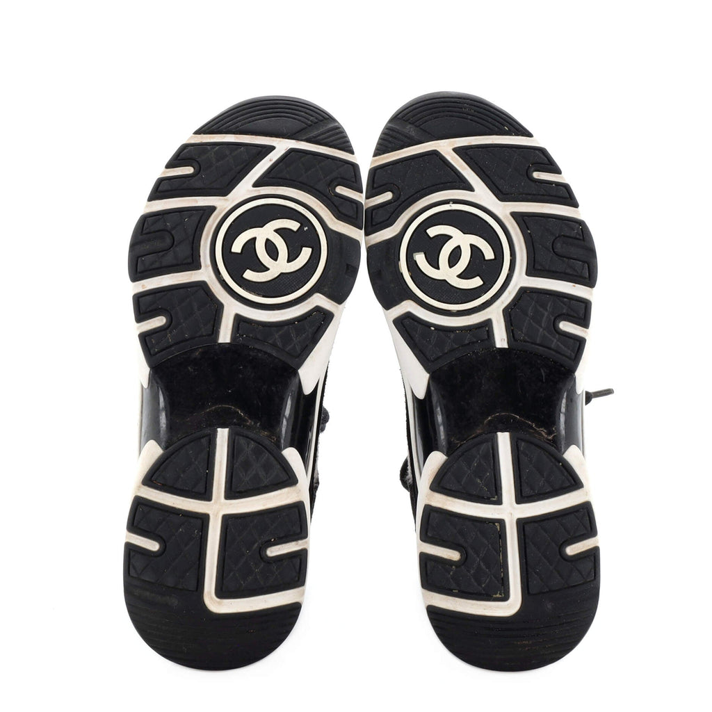 Women's CC Low-Top Sneakers Suede and Knit Fabric