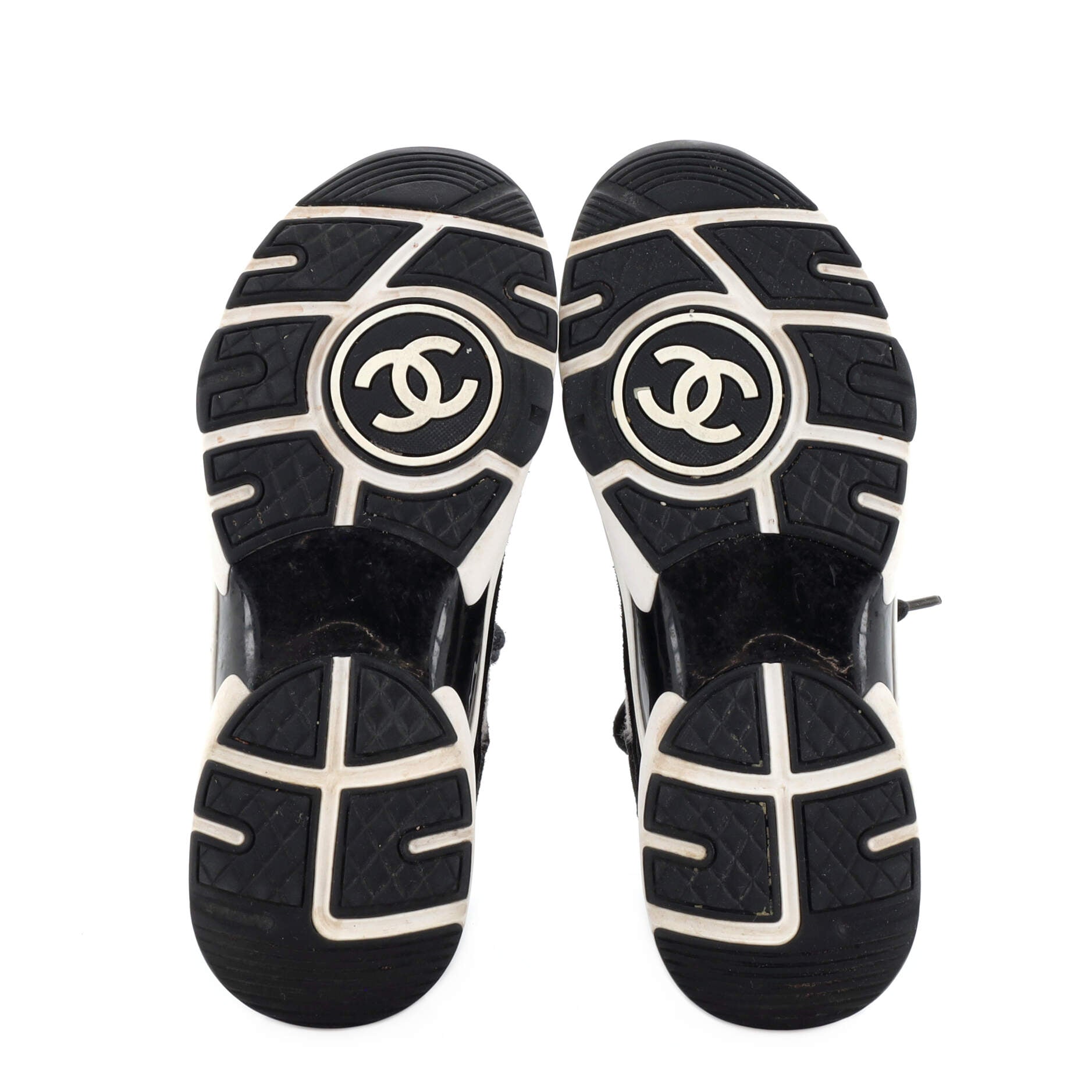 Women's CC Low-Top Sneakers Suede and Knit Fabric